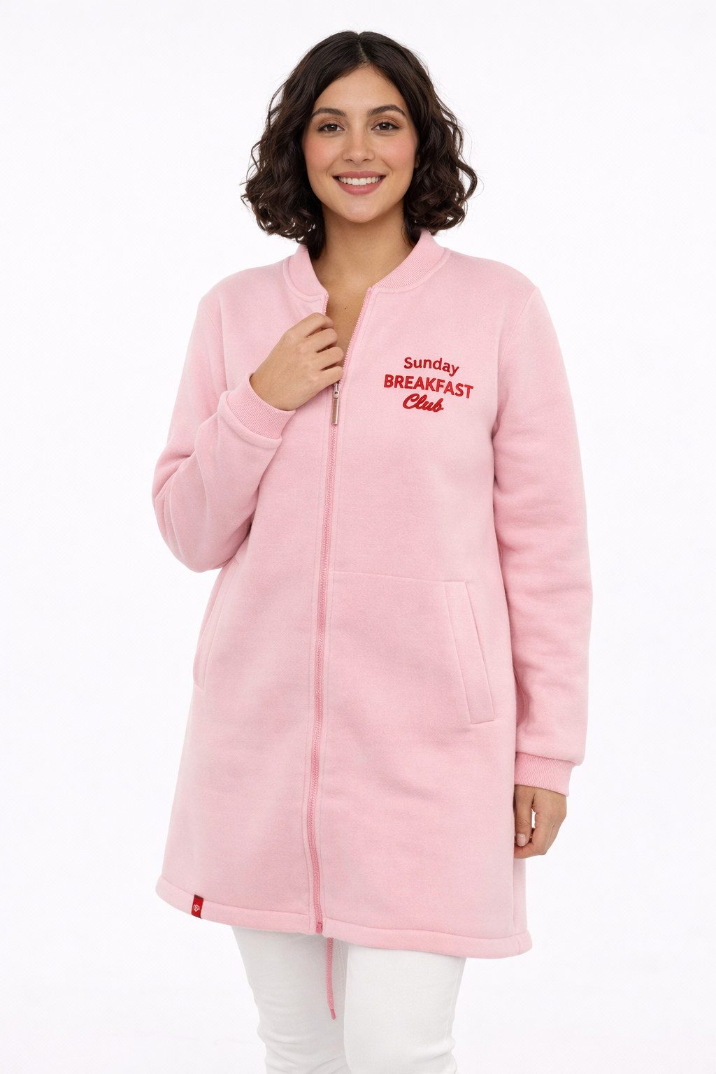 Zwillingsherz Sweatjacke Bombermantel "Sunday Breakfast" innen mit Fleece, günstig online kaufen