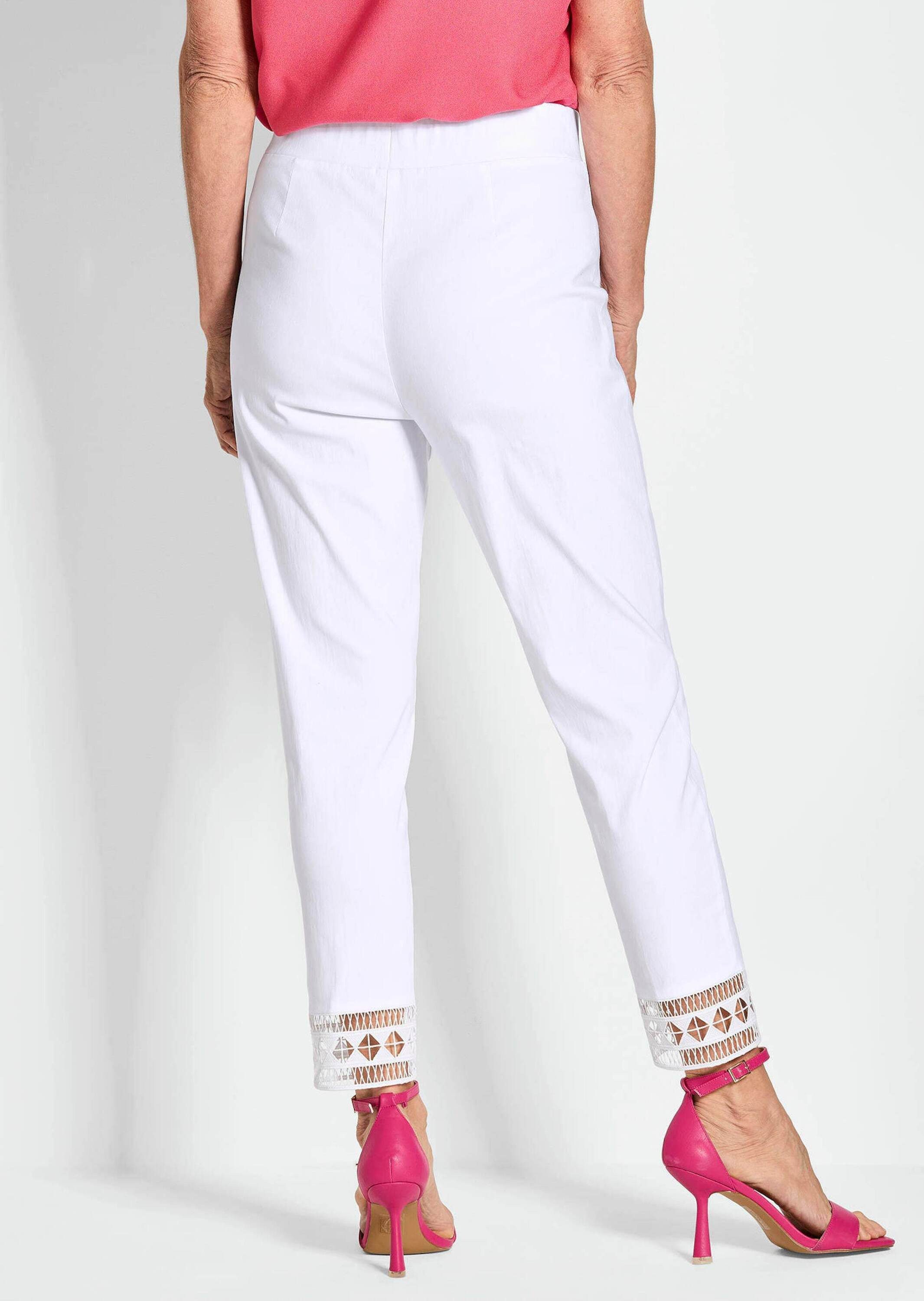 GOLDNER Schlupfhose Kurzgröße: Knöchellange Hose, schmaler Schnitt, elastischer Bund