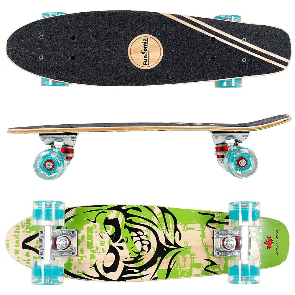 FunTomia Miniskateboard Mini-Board Skateboard mit Mach1 ABEC-9 Kugellager aus Ahornholz