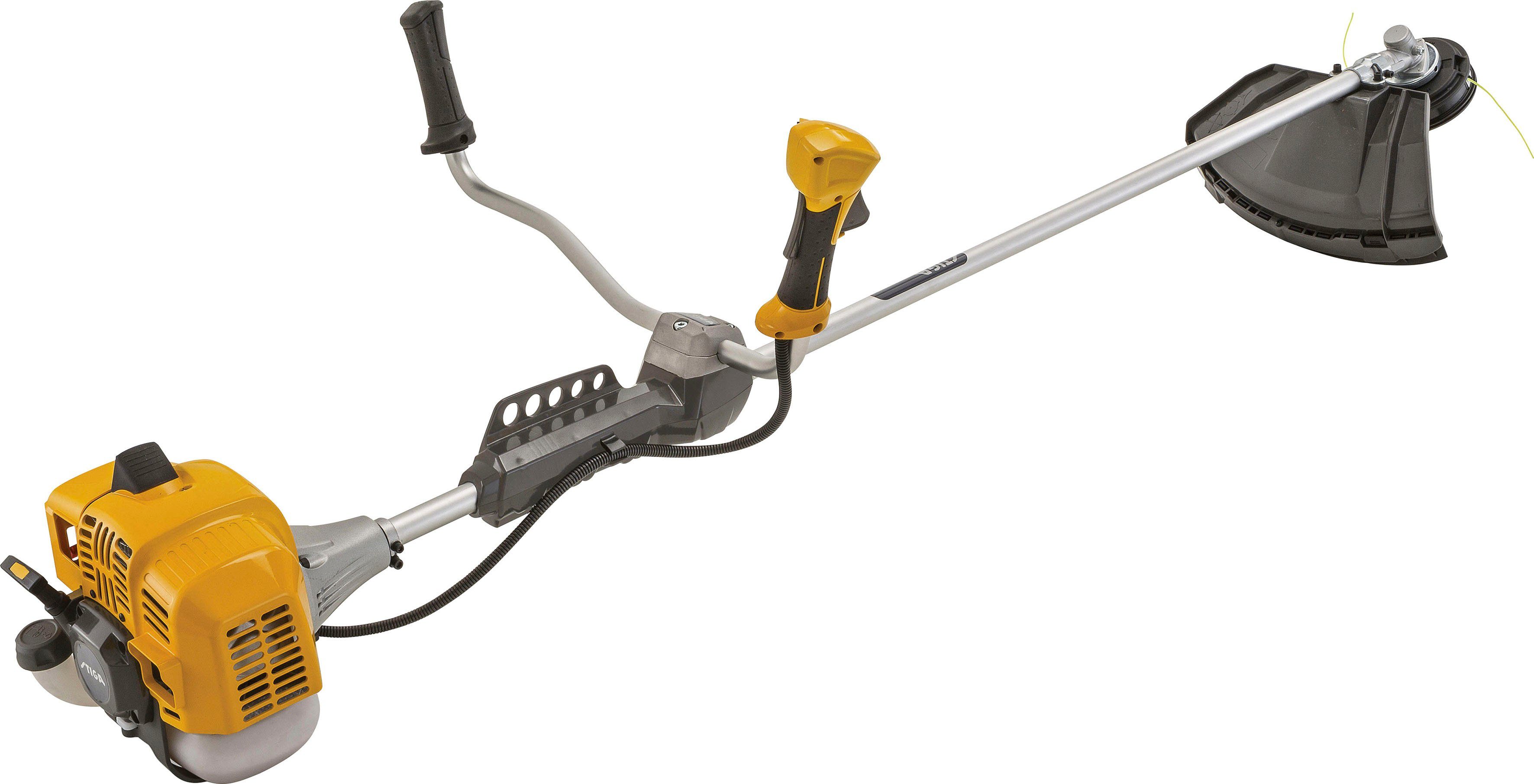 STIGA GARDEN Benzin-Motorsense BC 555 B, 25,5 cm Arbeitsbreite Messer, 45 cm Arbeitsbreite Faden, 51,7 cm³, Doppel-Faden, 3-T-Messer, Doppel-Tragegurt