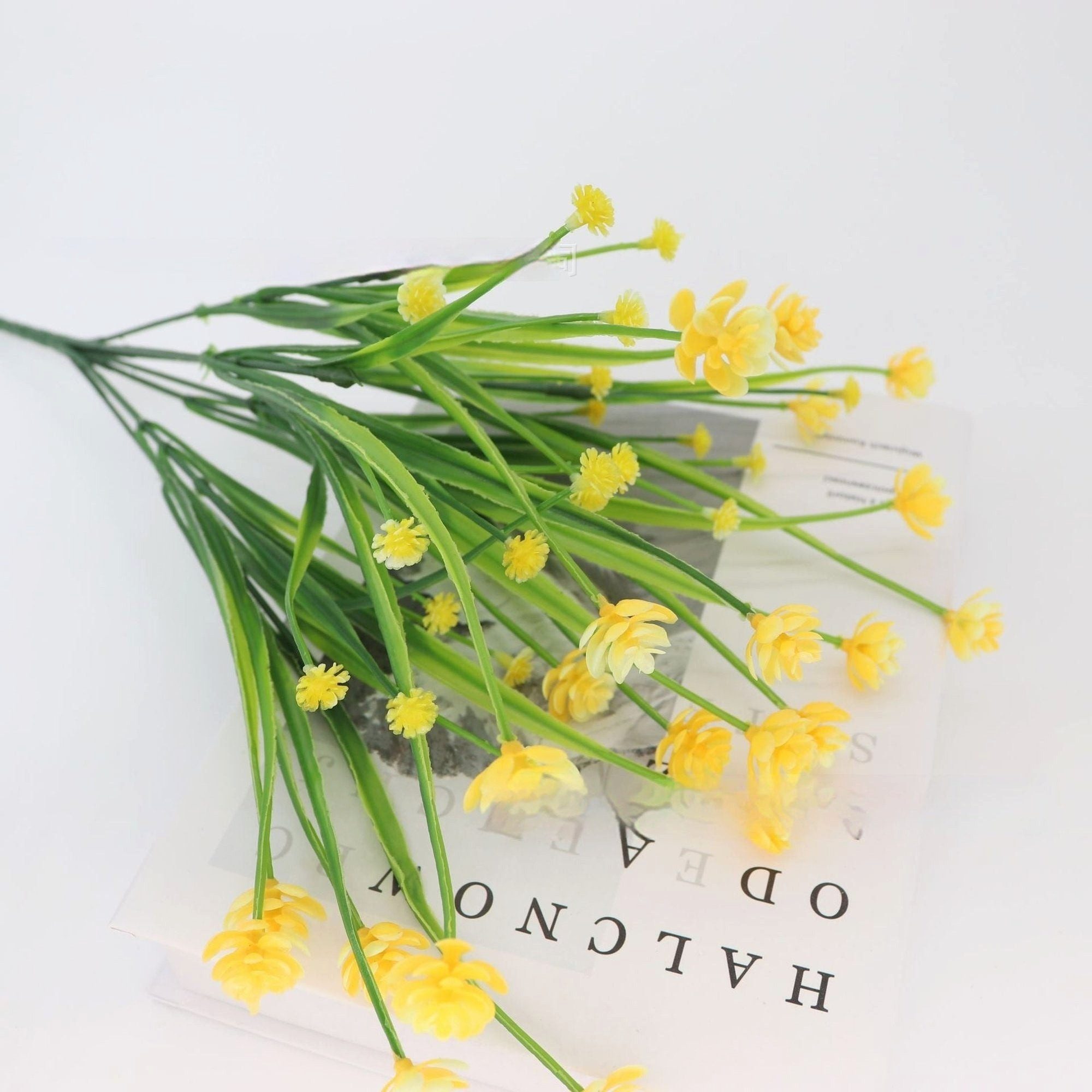 Kunstblume 4 Stück künstliche Grünpflanzen, Orchideen, Wohnaccessoires, YRIIOMO, Topfblumenarrangements