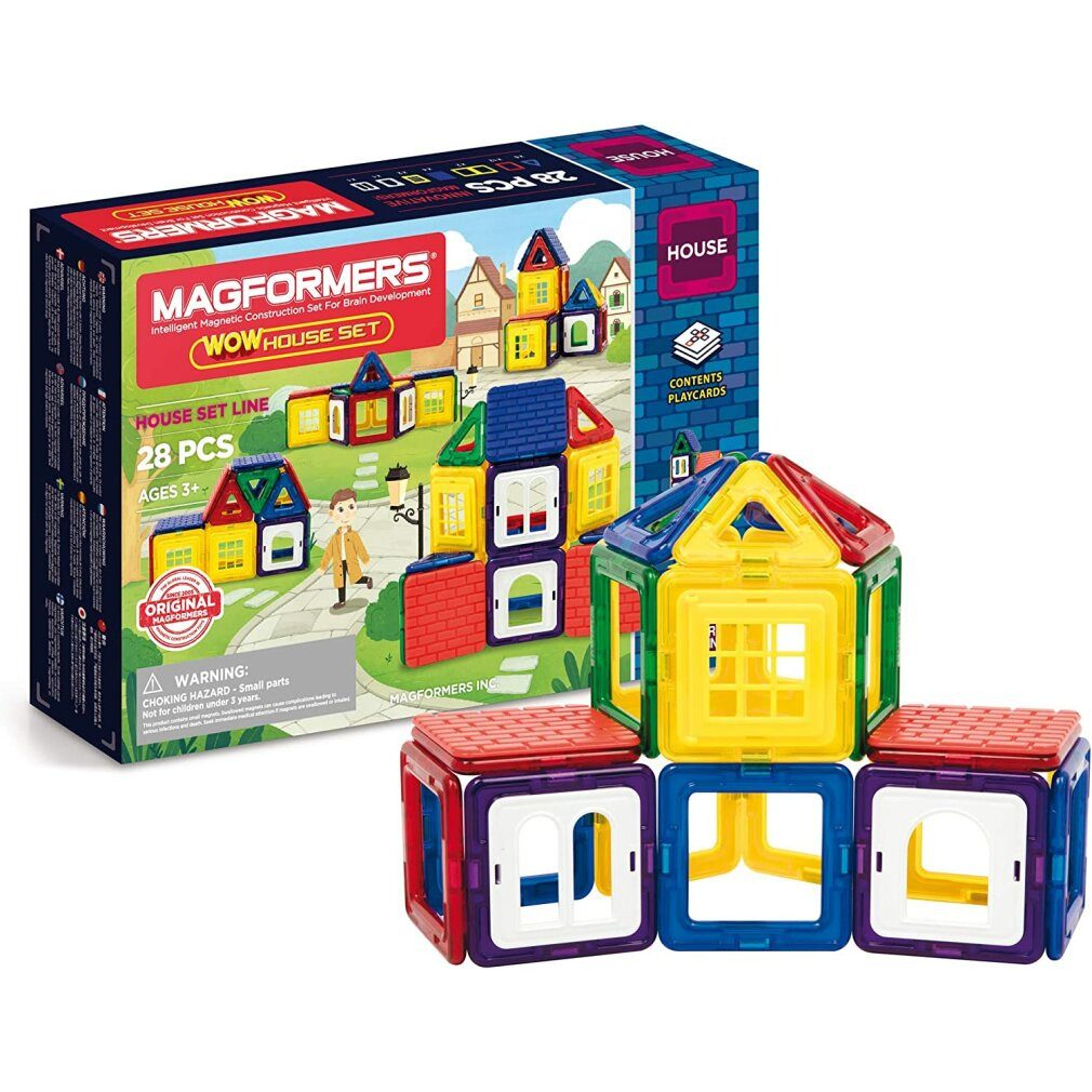 MAGFORMERS Wow House Magnetic Building Blocks Tiles Toy Magnetspielbausteine, (Packung)