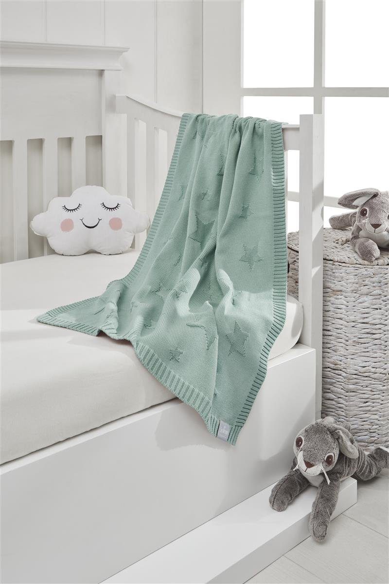 Babydecke »90x70cm - Strickdecke aus 100% BIO Baumwolle«, SEI Design, inkl. Geschenkverpackung