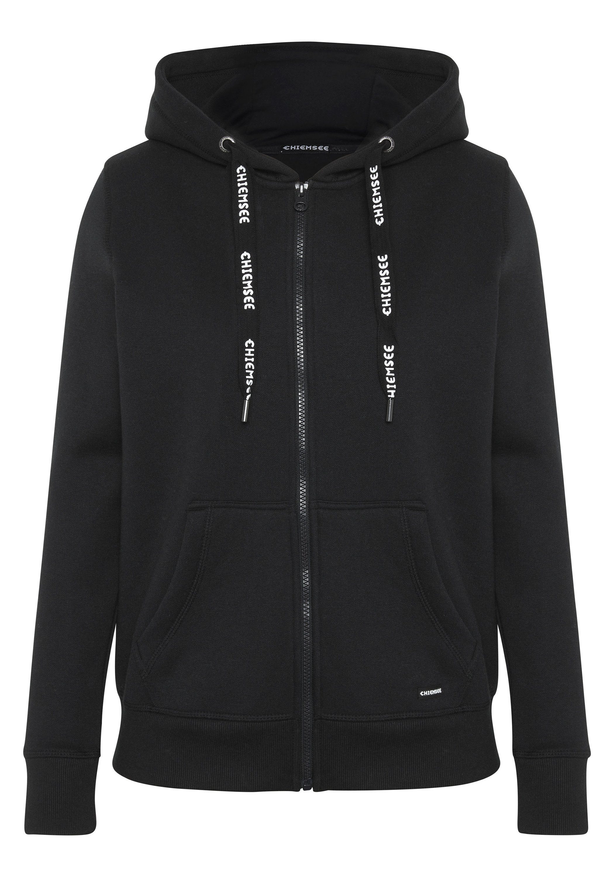 Chiemsee Sweatjacke Sweatjacke mit Kapuze und Logo-Band 1 19-3911 Black Beauty | Zip Hoodies