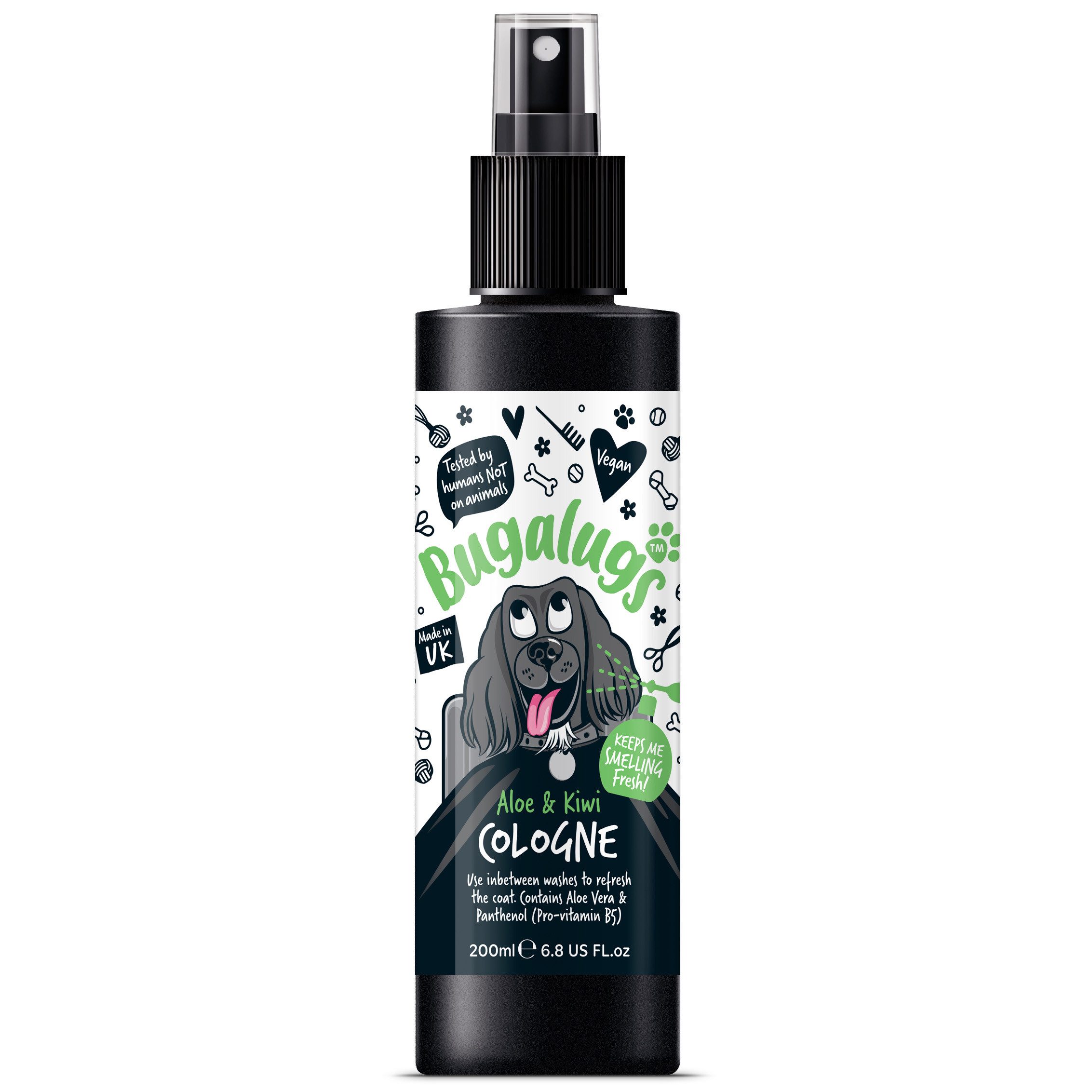 Fellpflege Bugalugs Hunde Parfüm-Deo Aleo & Kiwi 200ml Cologne Vegan Vitamin B5