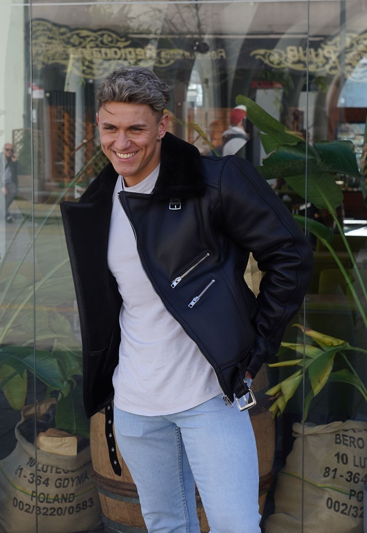 Hollert Winterjacke Lammfelljacke - VANDAMM SCHWARZ