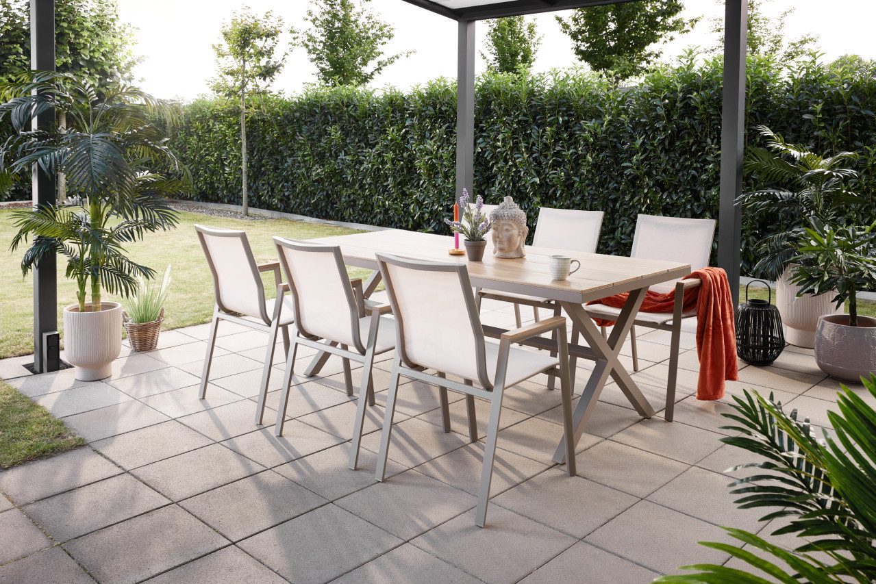Primaster Garten-Essgruppe Primaster Garten-Essgruppe Milos 6 günstig online kaufen