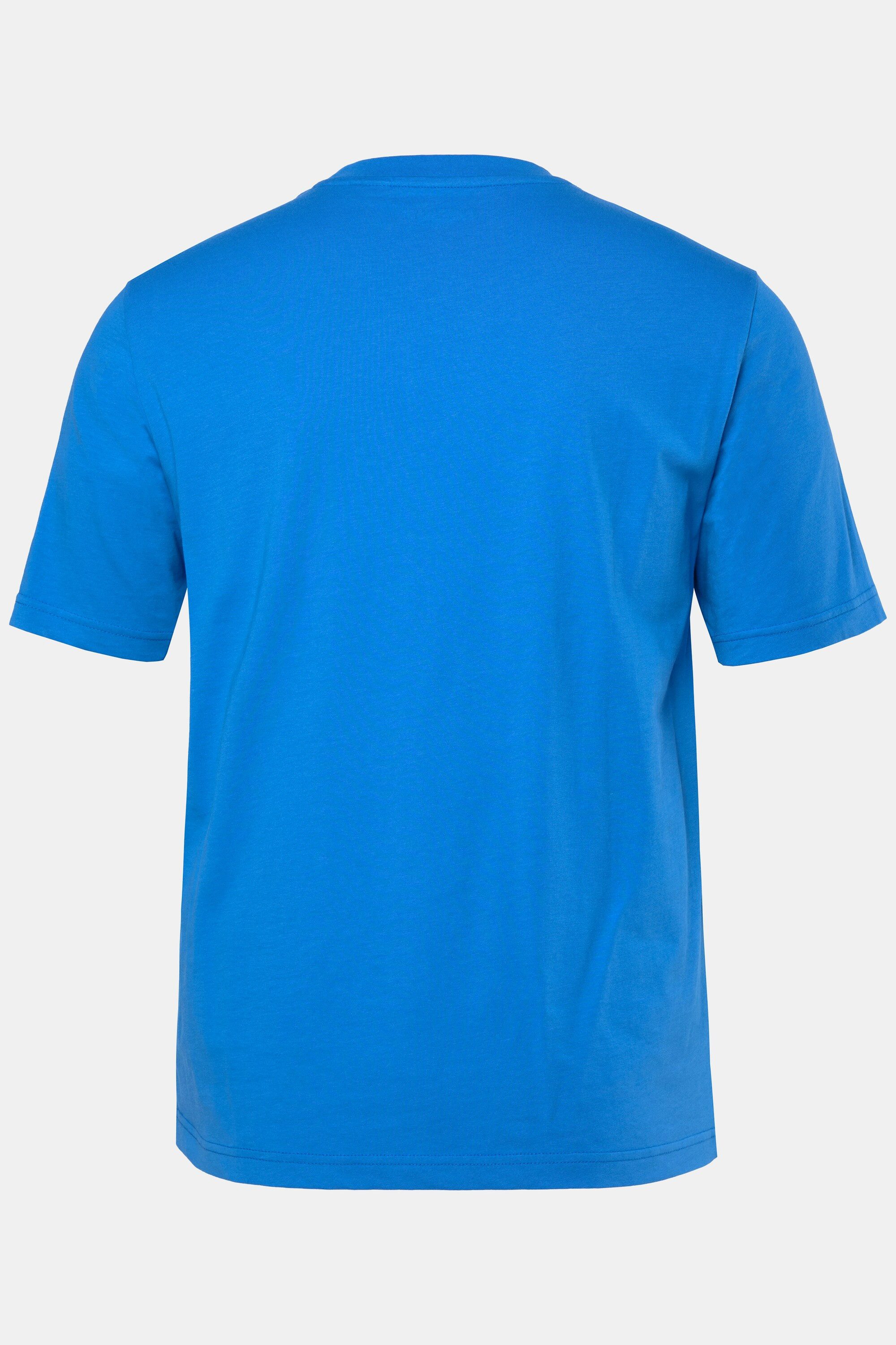 Men Plus T-Shirt T-Shirt Brustprint Halbarm Rundhals