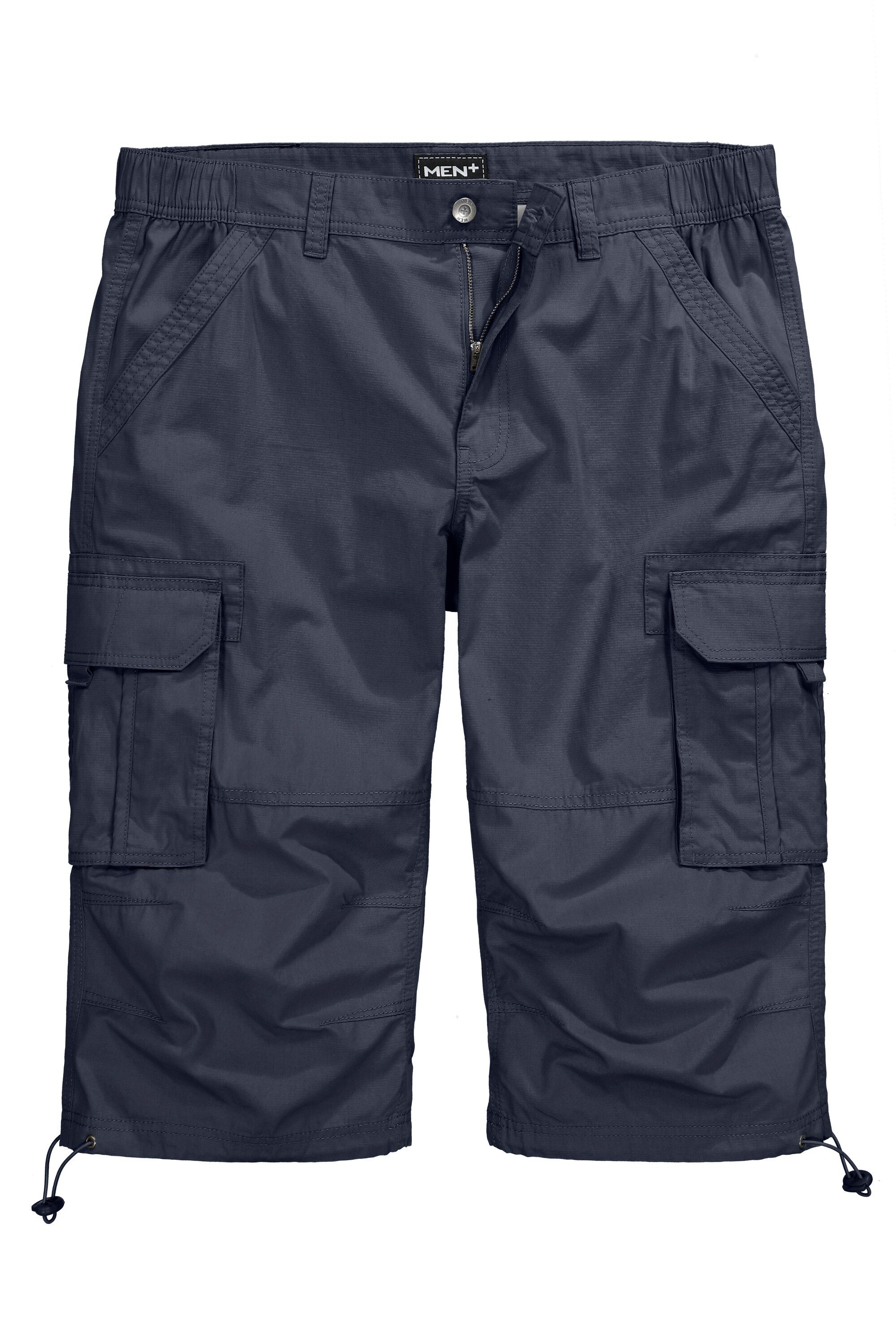 Men Plus Bermudas Men+ 3/4-Cargohose Ripstop teilelastischer Bund günstig online kaufen