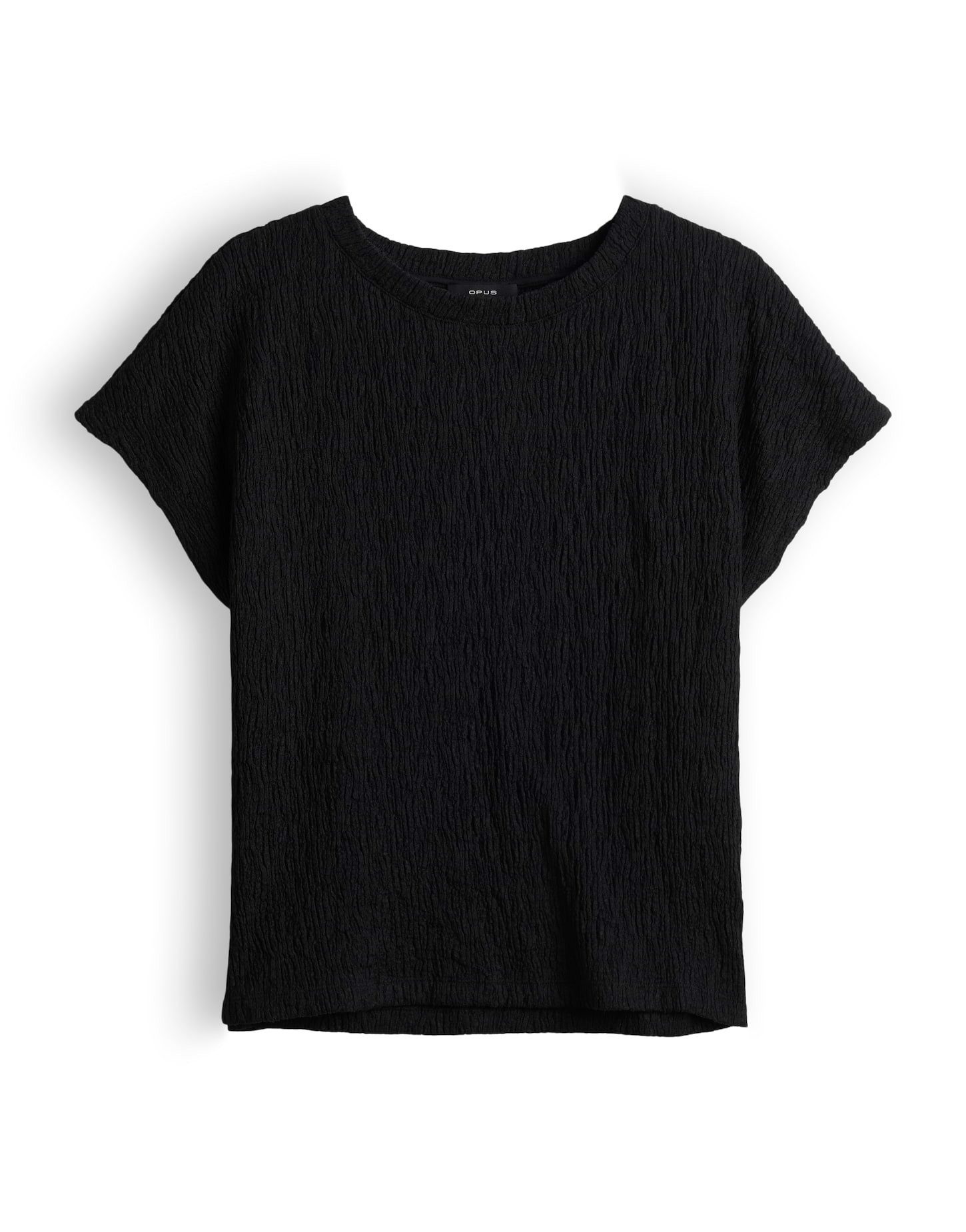 OPUS Kurzarmshirt Sistruk aus Jersey mit Crinkle Effekt Der überschnittene Arm sorgt für eine relaxte Silhouette