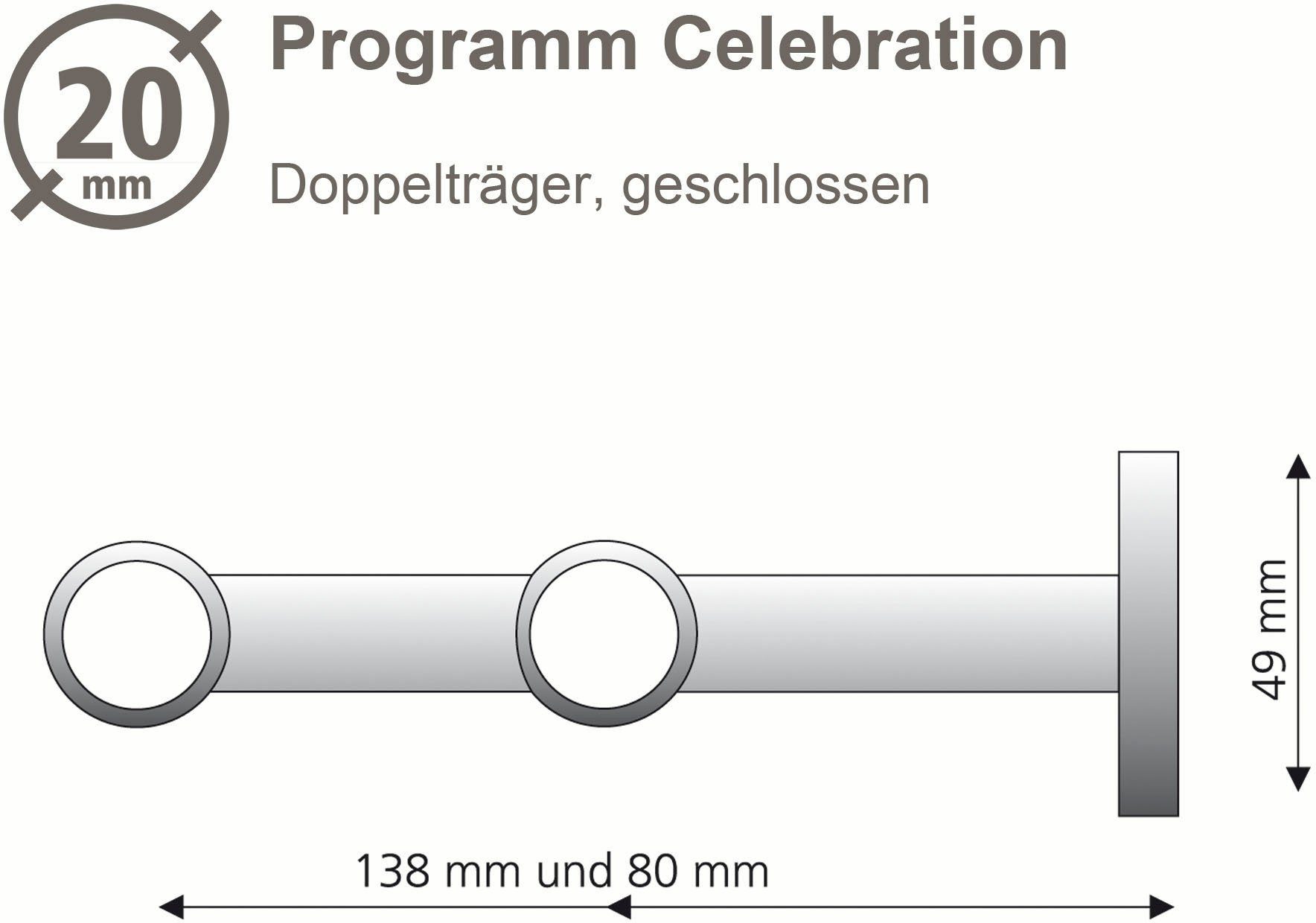 Liedeco Gardinenstangenhalter Doppelträger, Wandträger 2-läufig für günstig online kaufen