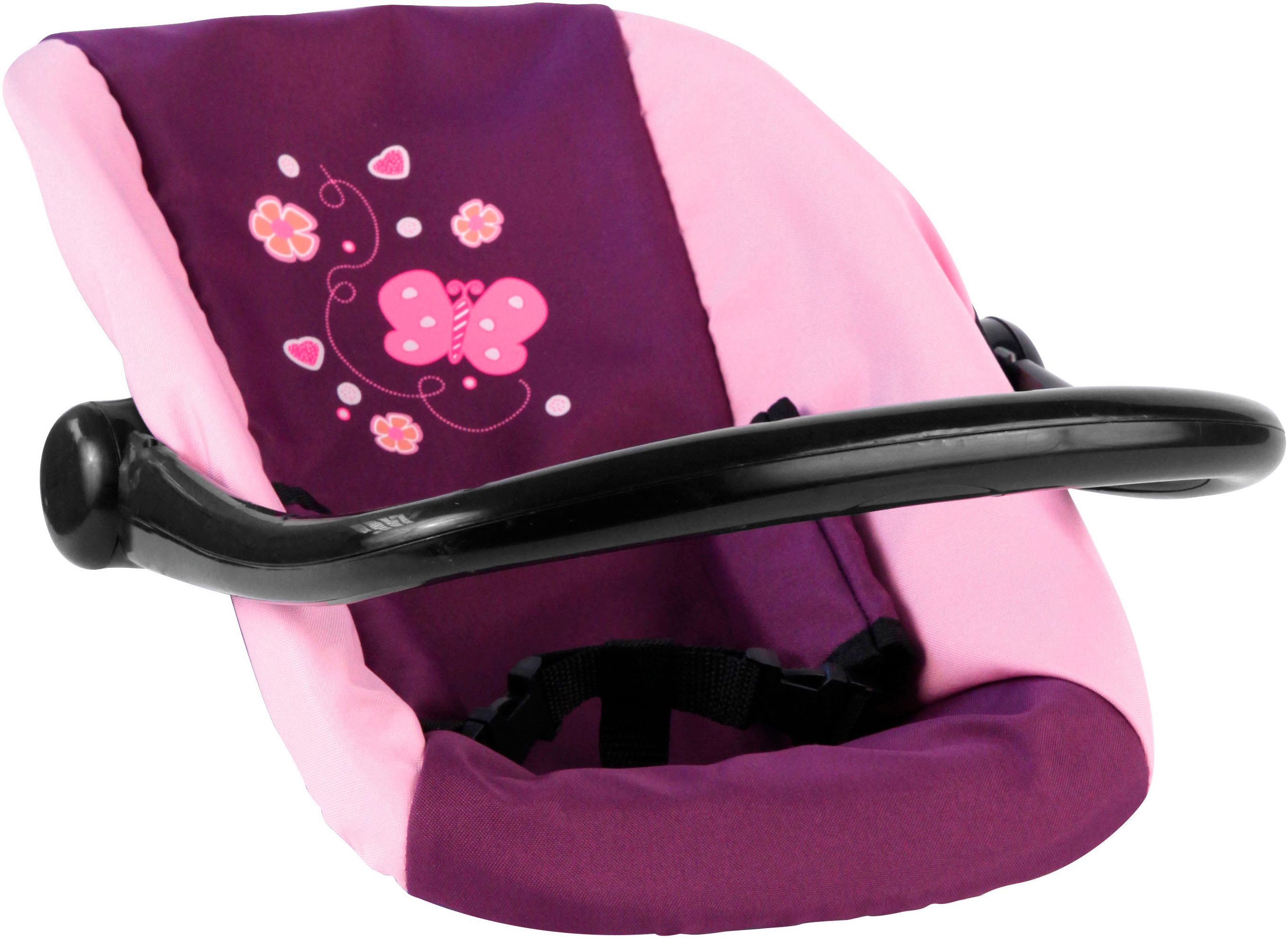Bayer Puppen Autositz lila/rosa Schmetterling günstig online kaufen