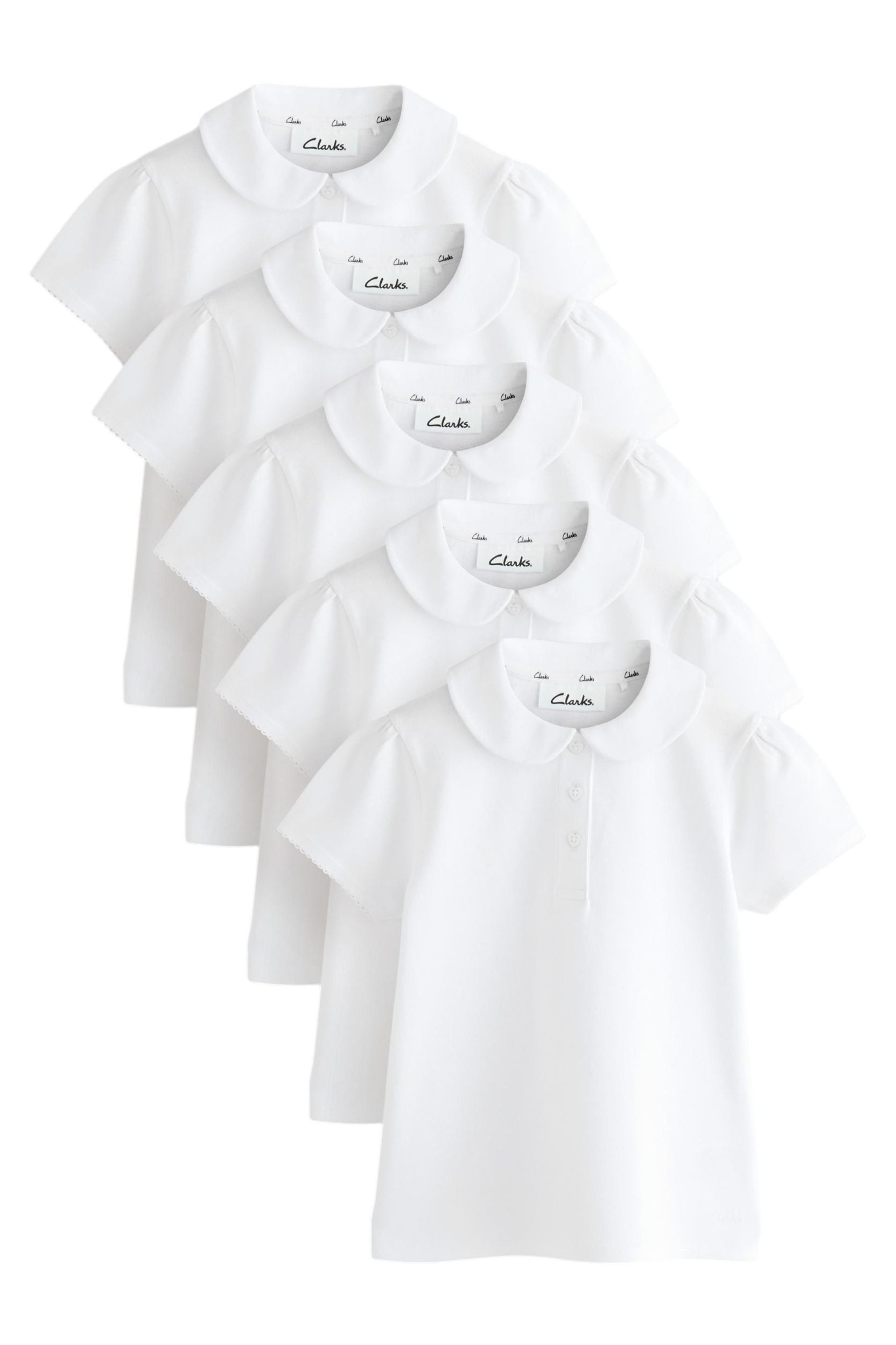 Poloshirt 5er-Pack Kurzarmblusen für Mädchen von Clarks