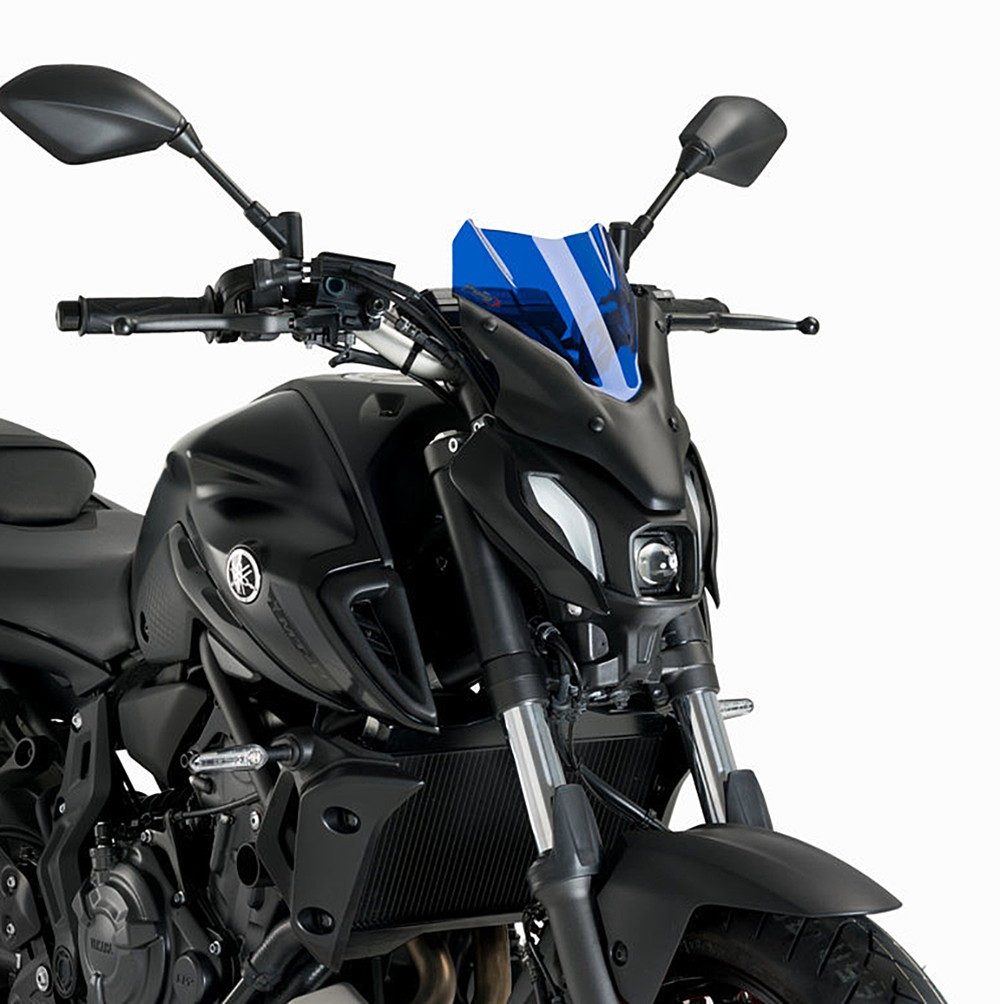 PUIG Motorradhelm-Visier Nakedbike-Scheibe für Yamaha MT-07 21-25 blau # NG Sport