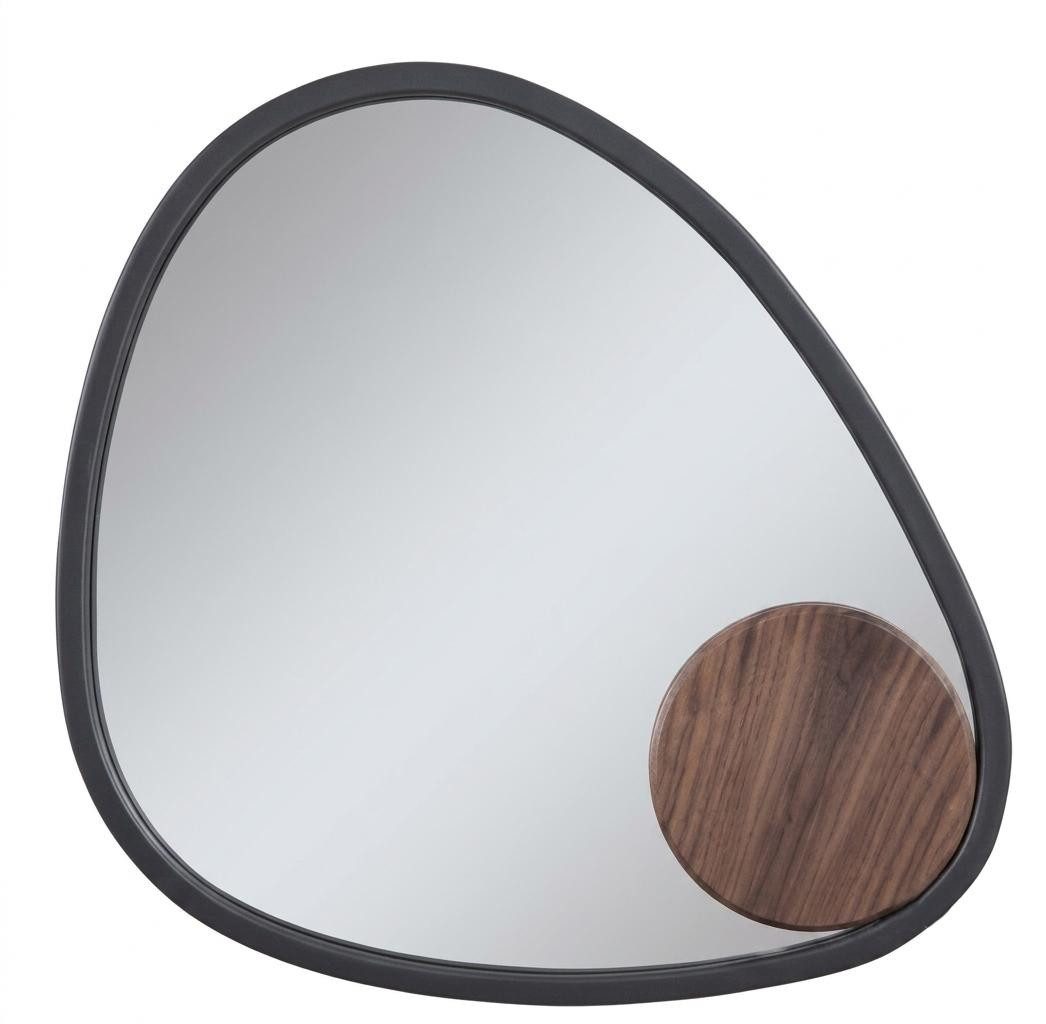 JVmoebel Dekospiegel Edler Dekospiegel fürs Esszimmermit Holzdetail und Grau Designrahmen, Made in Europa