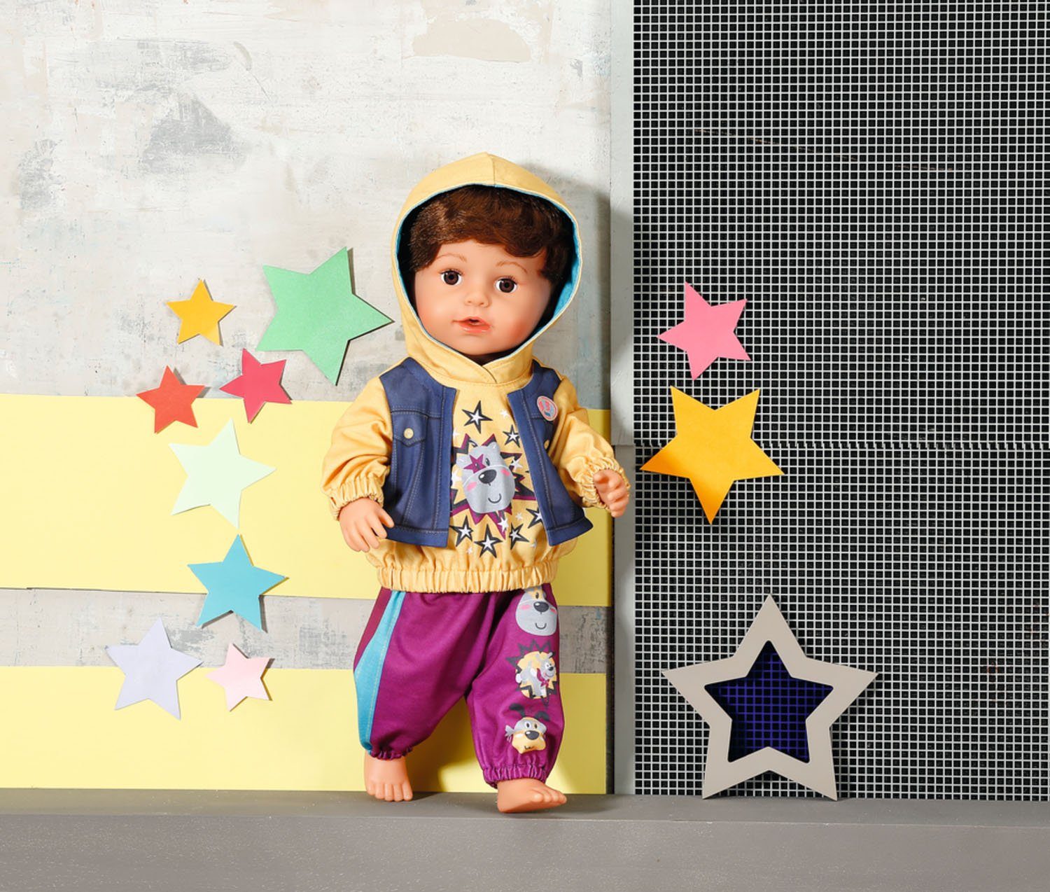 Baby Born Puppenkleidung Outfit mit Hoody, 43 cm, mit Kleiderbügel günstig online kaufen