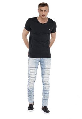 Cipo & Baxx Straight-Jeans im Destroyed Look Slim Fit