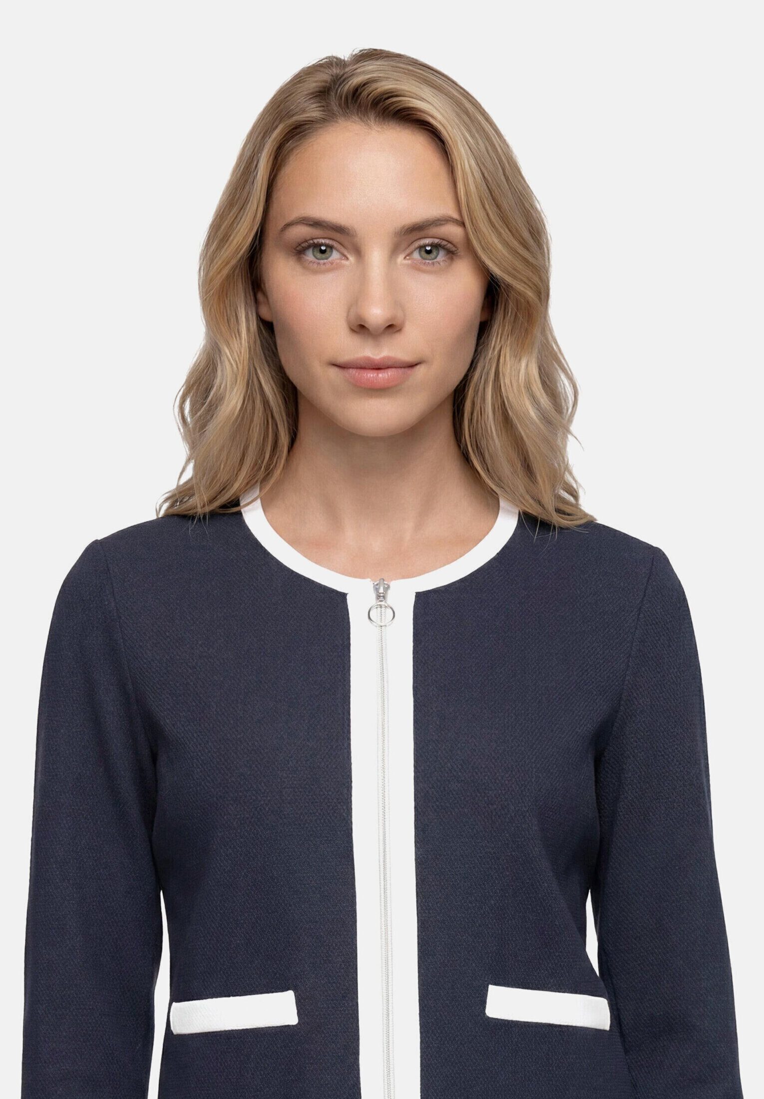 Betty Barclay Sweatjacke Damen mit Struktur Materialmix