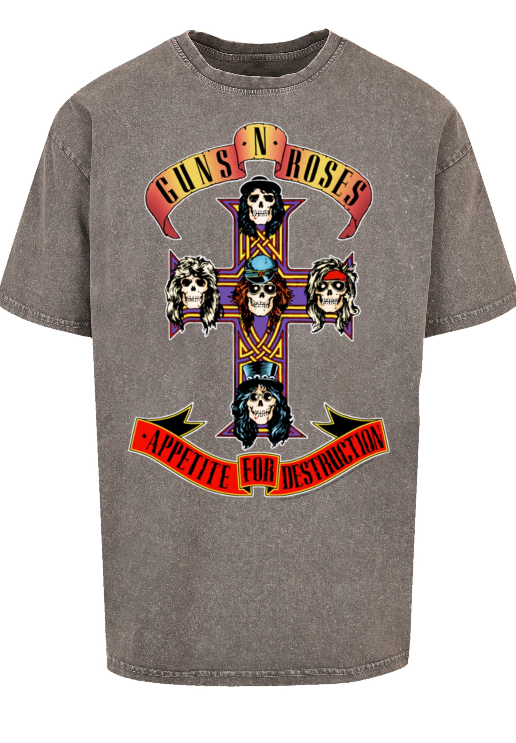Guns T-Shirt Asphalt F4NT4STIC For Appetite Roses 'n' Destruction Print