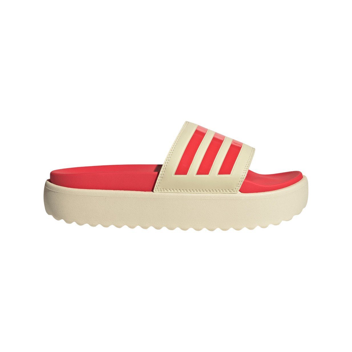 adidas Performance Adilette Platform beige/rot Damen - 1 Paar Badeschuh