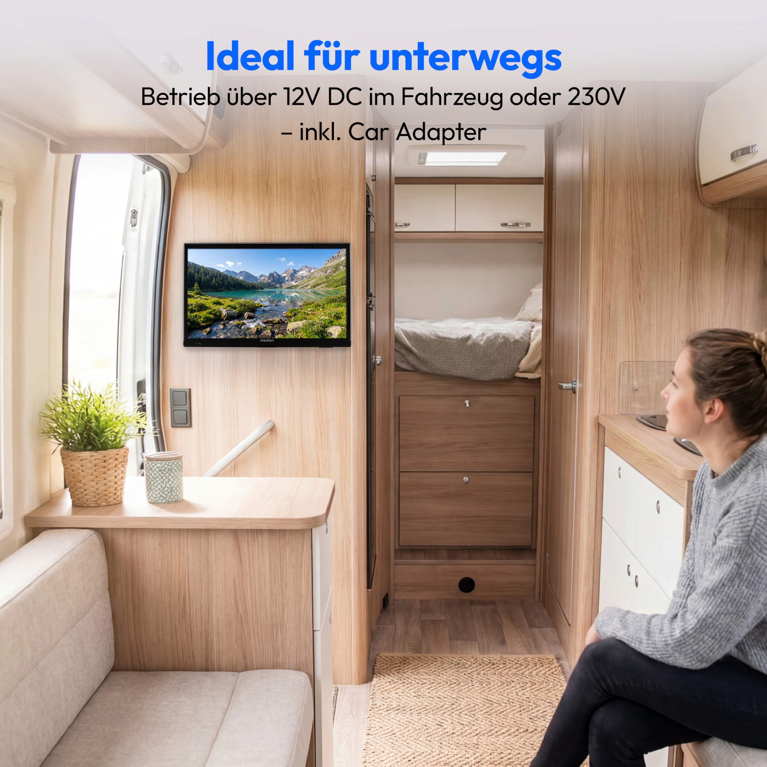 Medion® MD819000 LCD-LED Fernseher (47 cm/19 Zoll, 720p HD Ready, Pay-TV, 60Hz, E8192500)