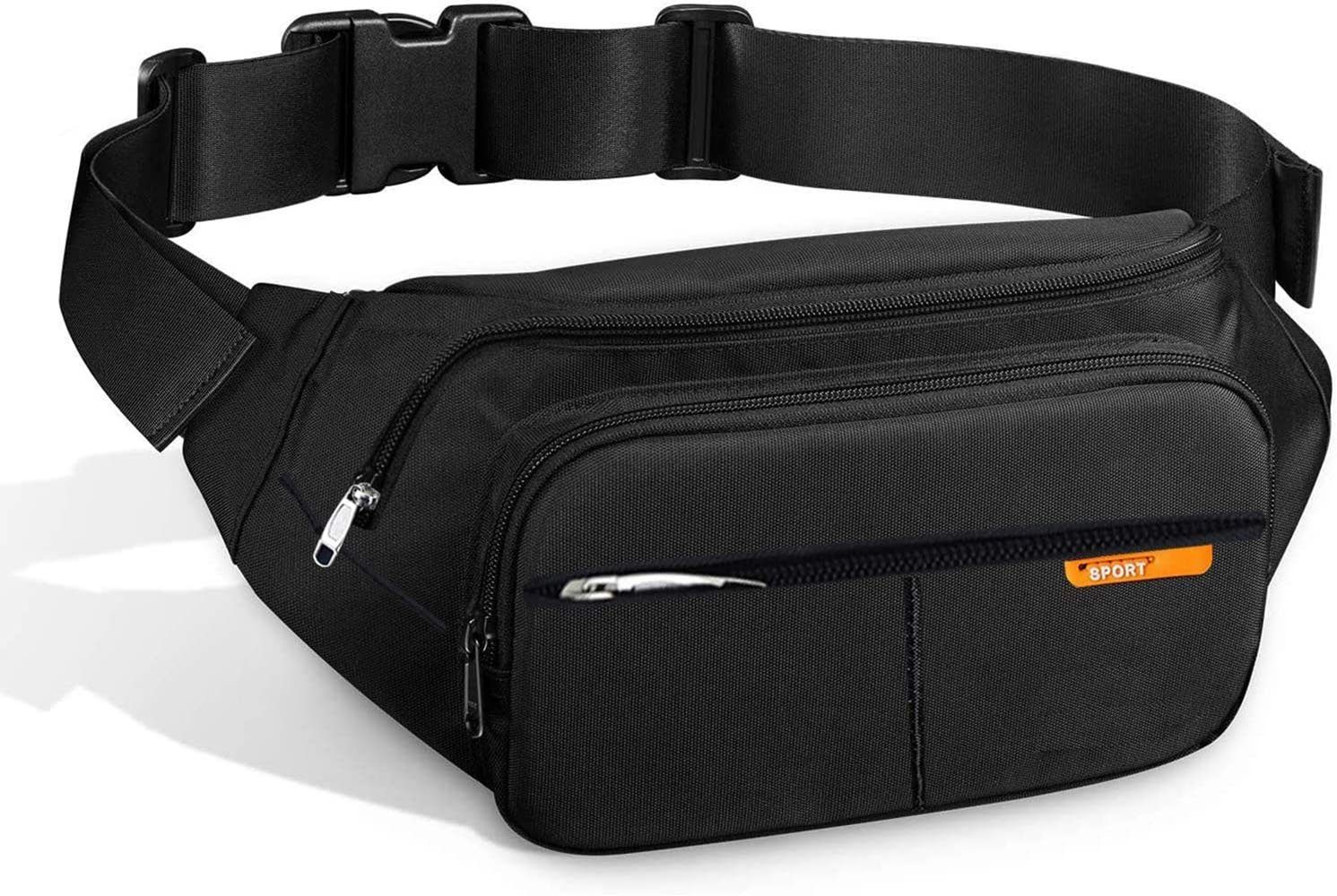 VORCOOL Multifunktions Taille Tasche Wasserdichte Bauchtasche Hüfttasche für Laufen Reiten Wandern Sport Tauchen schwarz 