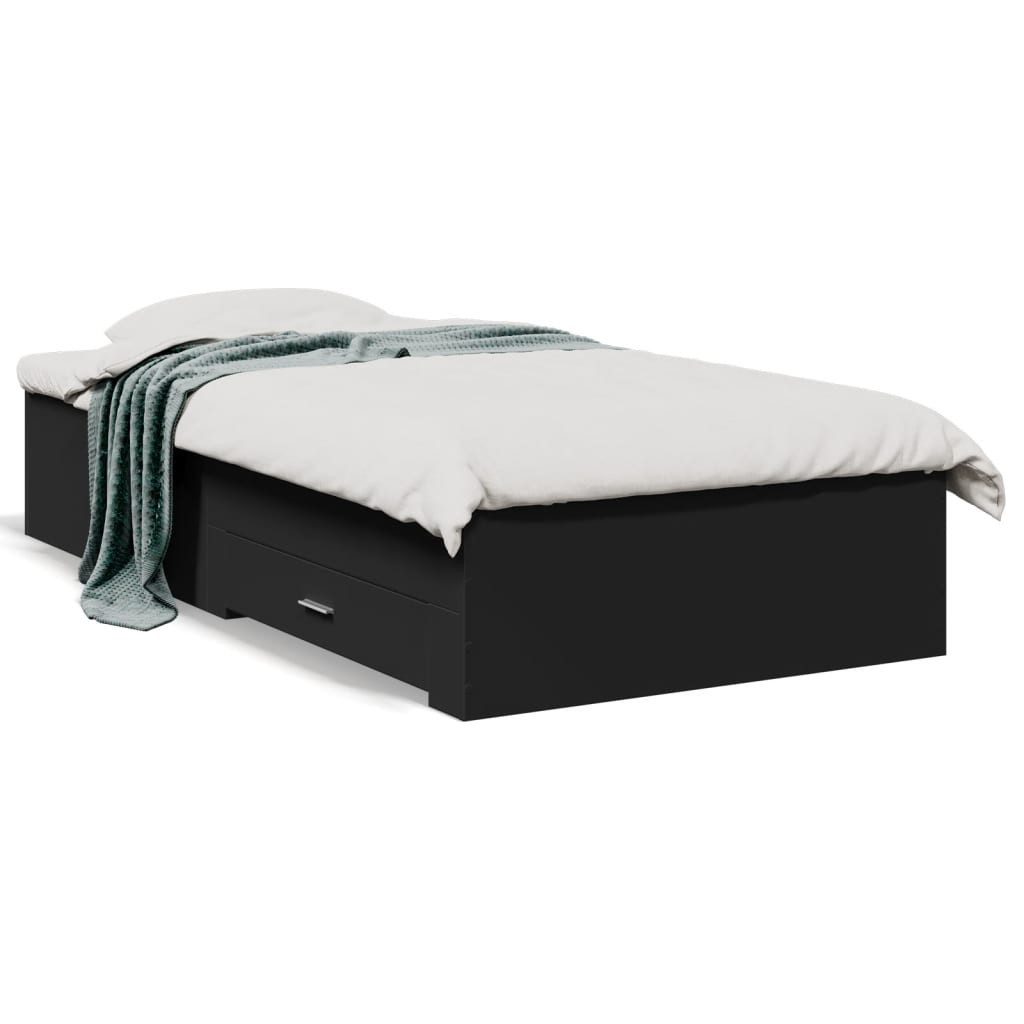 vidaXL Bett Bettgestell mit Schubladen Schwarz günstig online kaufen