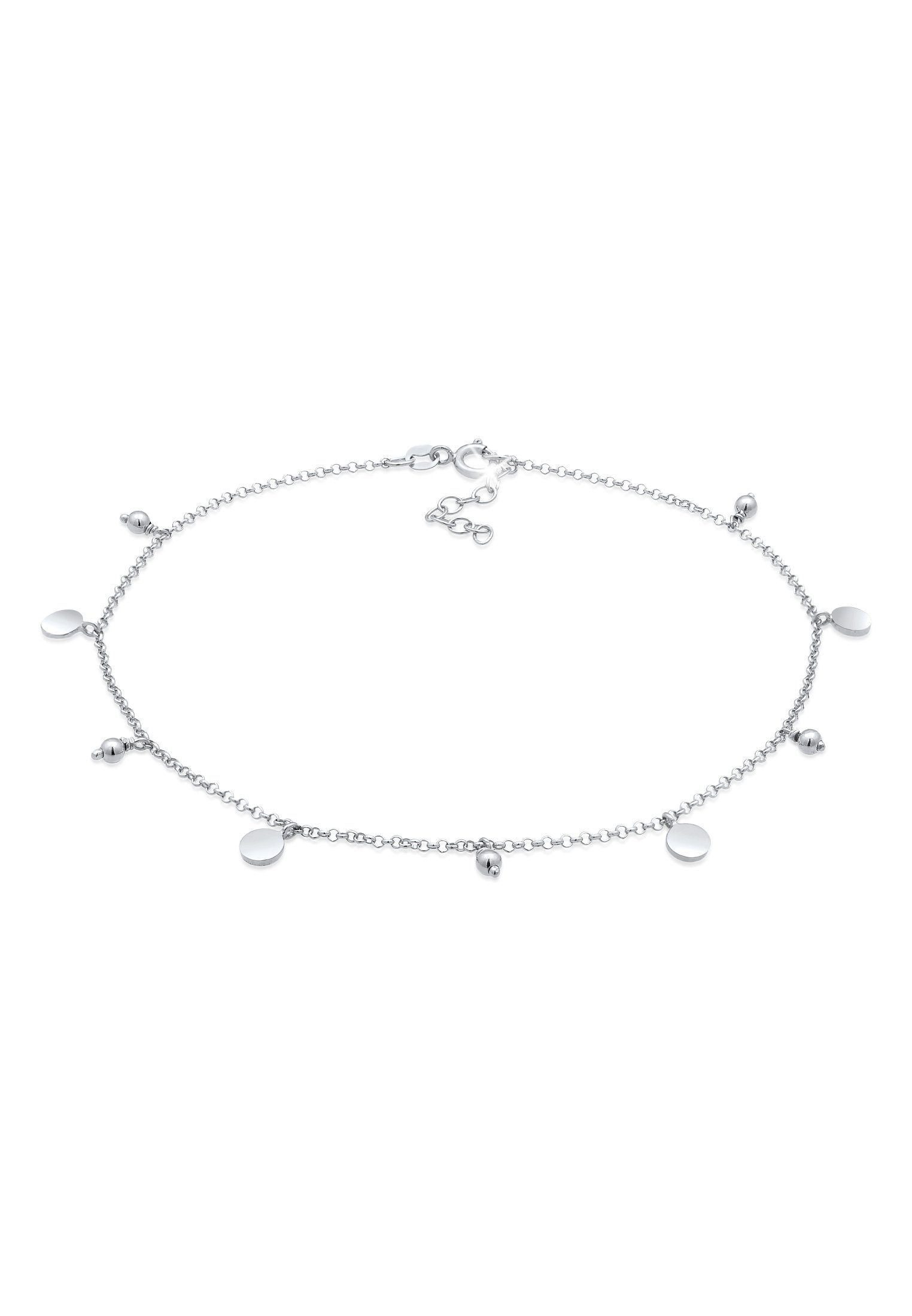 Elli Fußkette Plättchen Kugel Boho Style günstig online kaufen