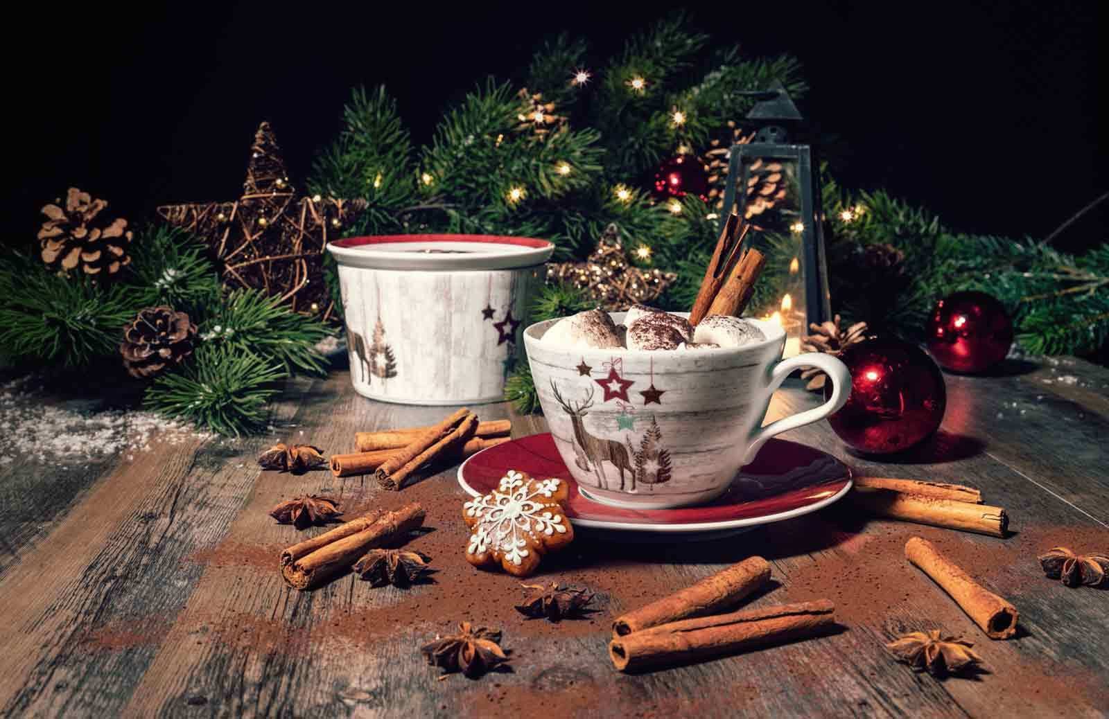 Seltmann Weiden Kaffeeservice Life Christmas Milchkaffeeservice 18er Set (18-tlg), 6 Personen, Porzellan
