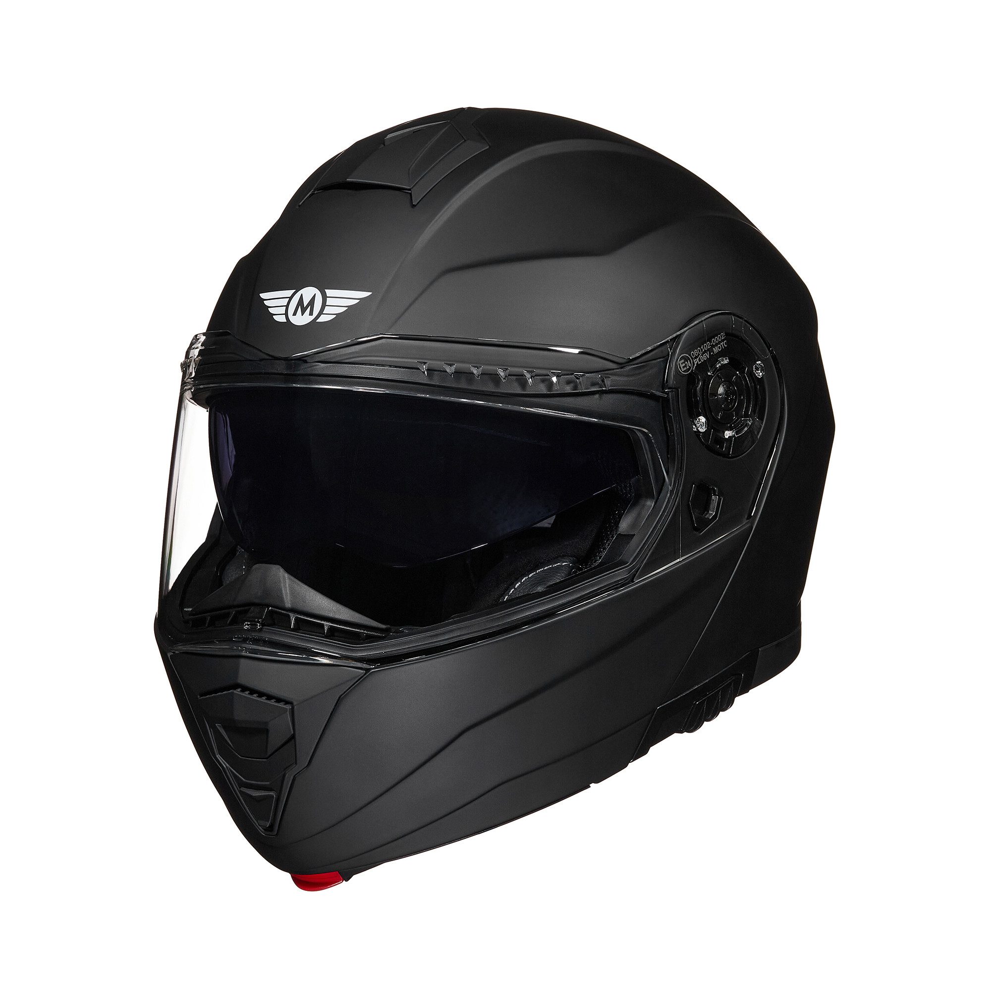 MOTO HELMETS Motorradhelm Integralhelm Motorrad Full Helm F-19, Helm für Motorrad Roller Scooter, Schnellverschluss, Visier, nur 1550g