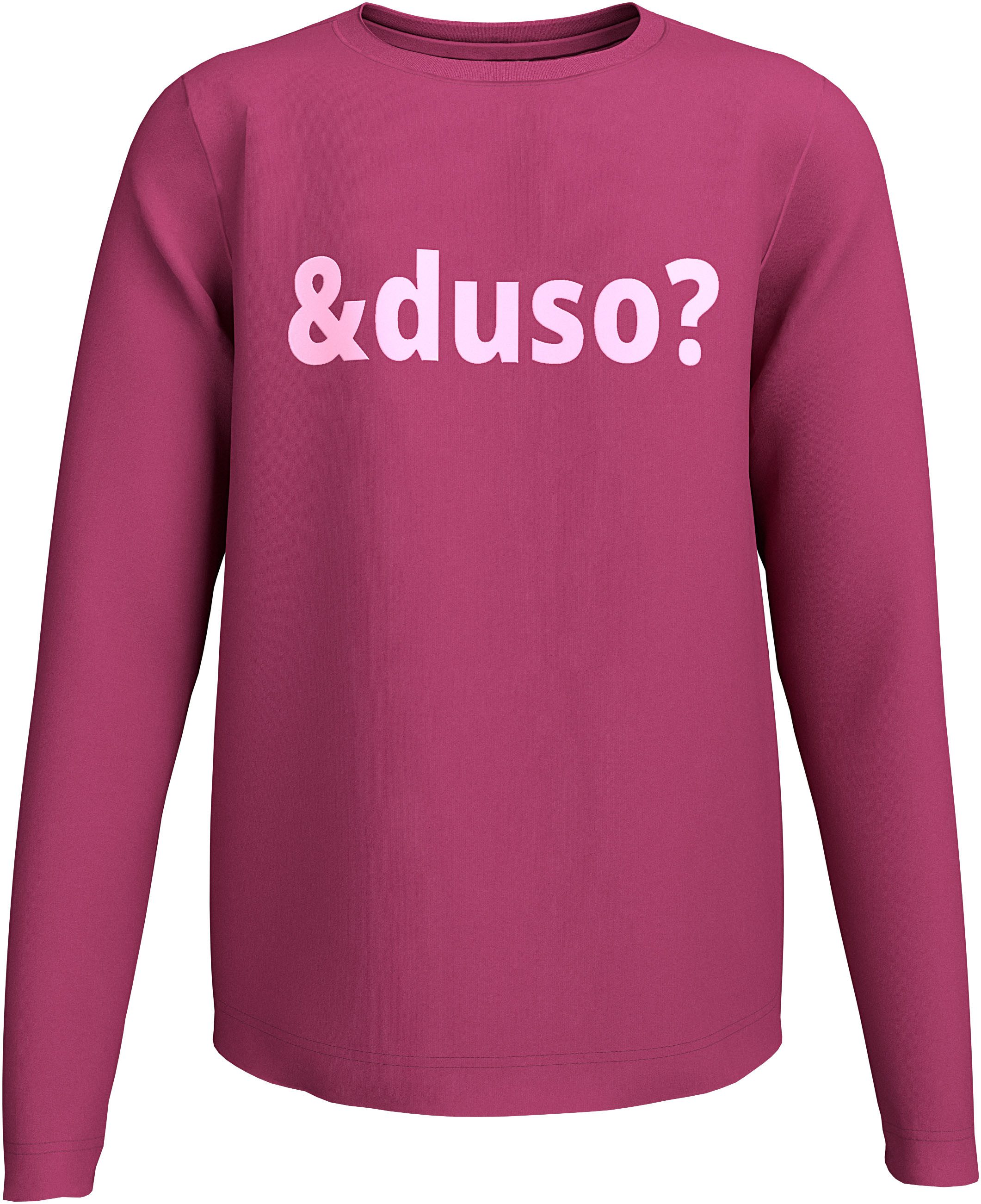 Langarmshirt Spruch: &duso?