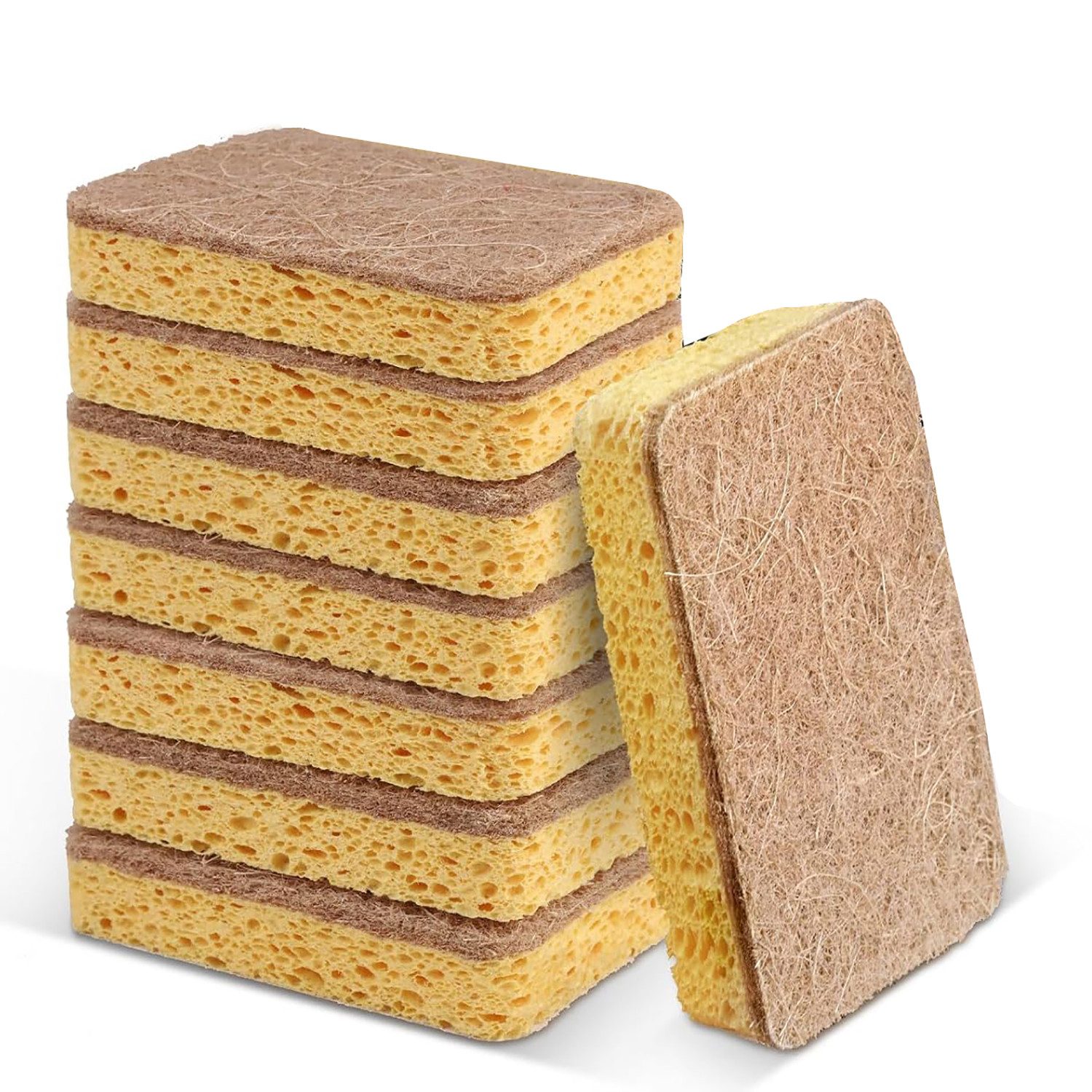 FOUORTUNATE-BEE Reinigungsschwamm 8 Stück Губки для миття посуду für Geschirr, mit robustem Scheuerschwamm