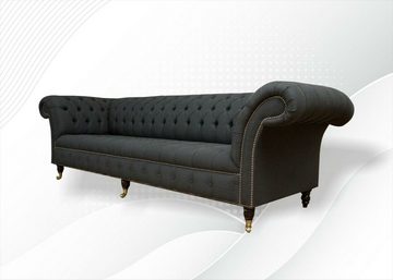 JVmoebel Chesterfield-Sofa, Klassische Chesterfield Sofa Couch Polster Sofas Couchen Textil Leder