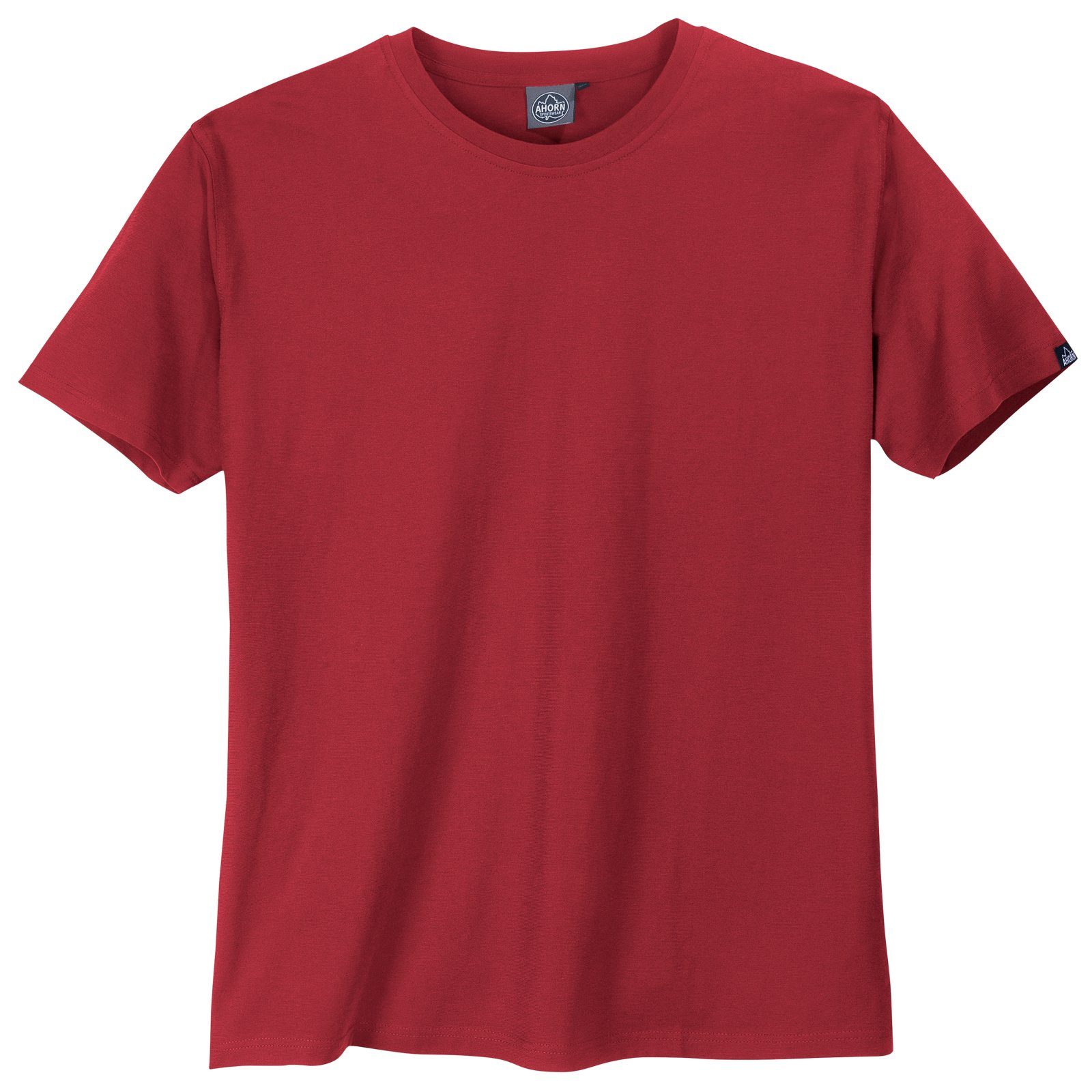 AHORN SPORTSWEAR Rundhalsshirt Große Größen Basic T-Shirt Rundhals rot Ahorn Sportswear