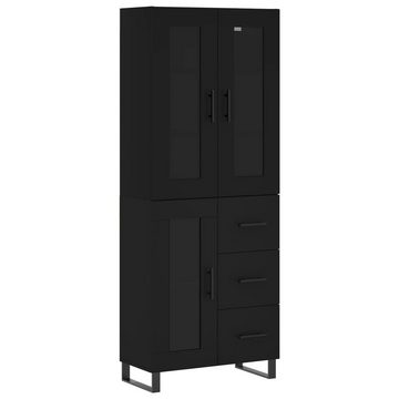 vidaXL Kleiderschrank Regal Highboard Schrank Hochschrank Schwarz 69,5x34x180 cm Holzwerksto