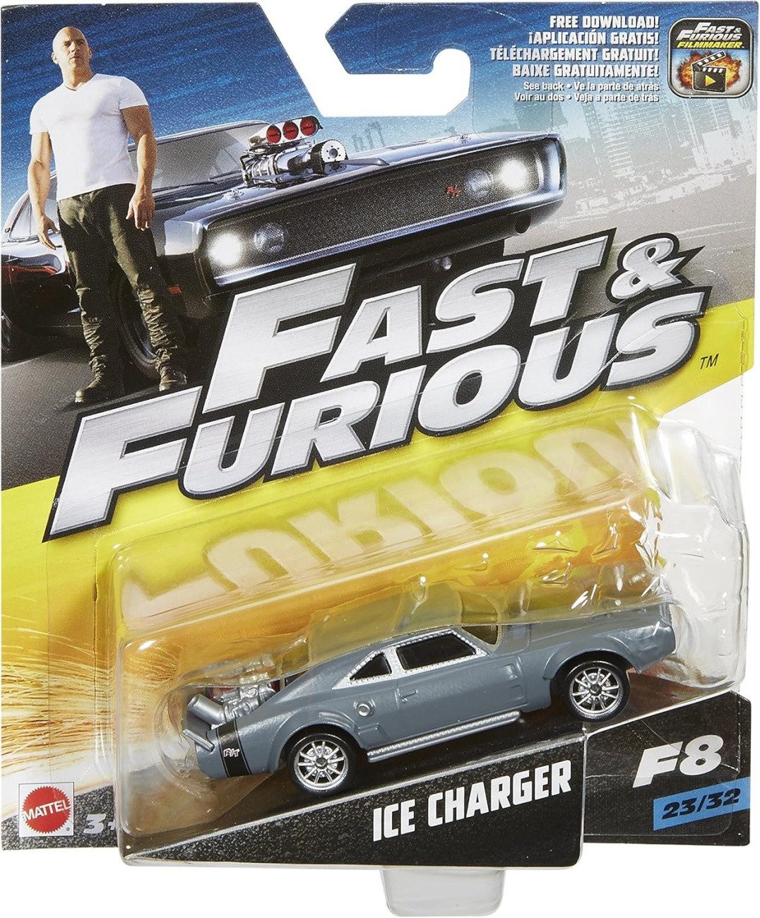 Mattel® Modellauto Fast & Furious - F8 Ice Charger - Modellauto 1:64