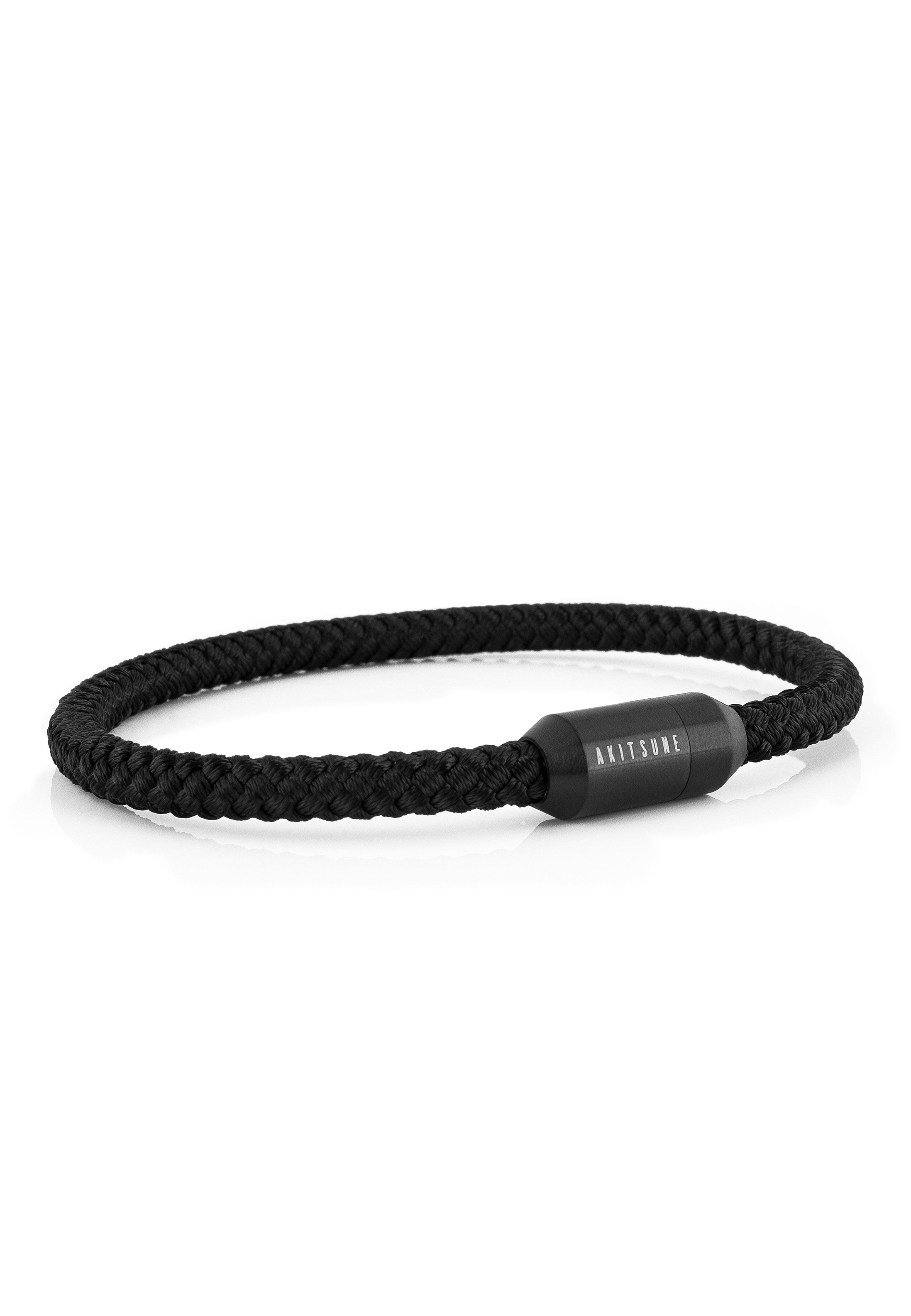 Akitsune Armband Silvus Nylonarmband - Mattschwarz - Schwarz 21,50cm