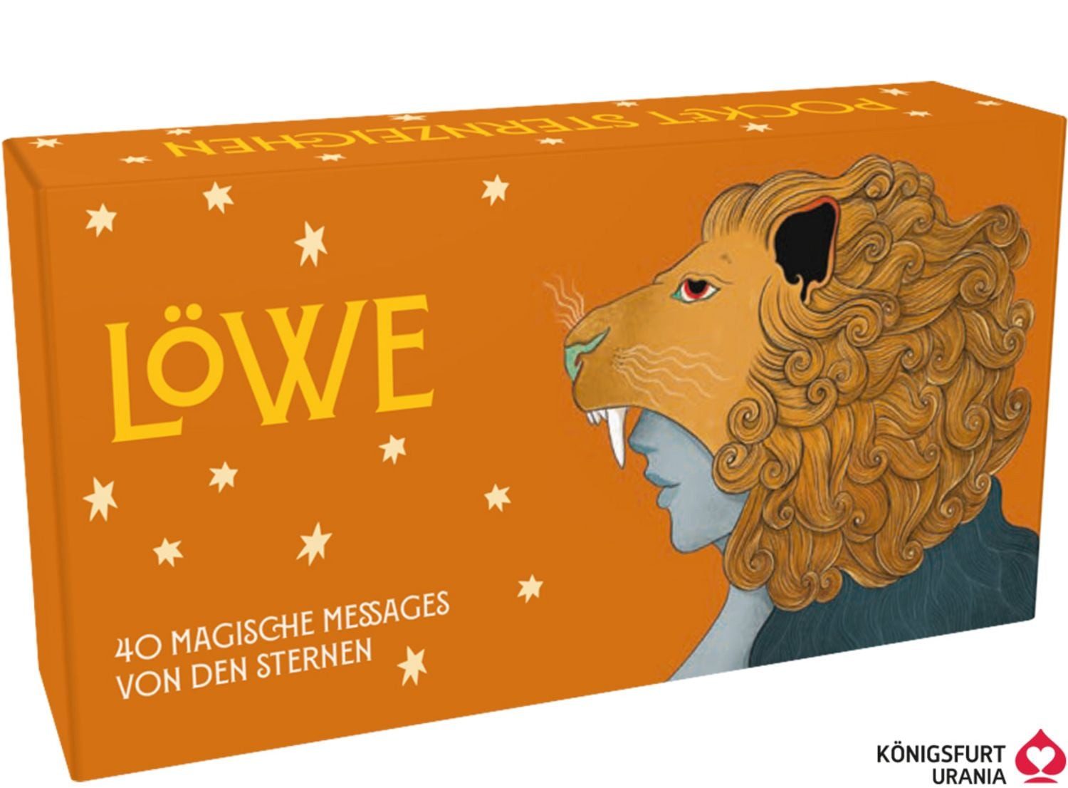 Sternzeichen Löwe 40 Karten in Magnetschachtel mit Metallicfolie - Mag / Ginny Chiara Viola
