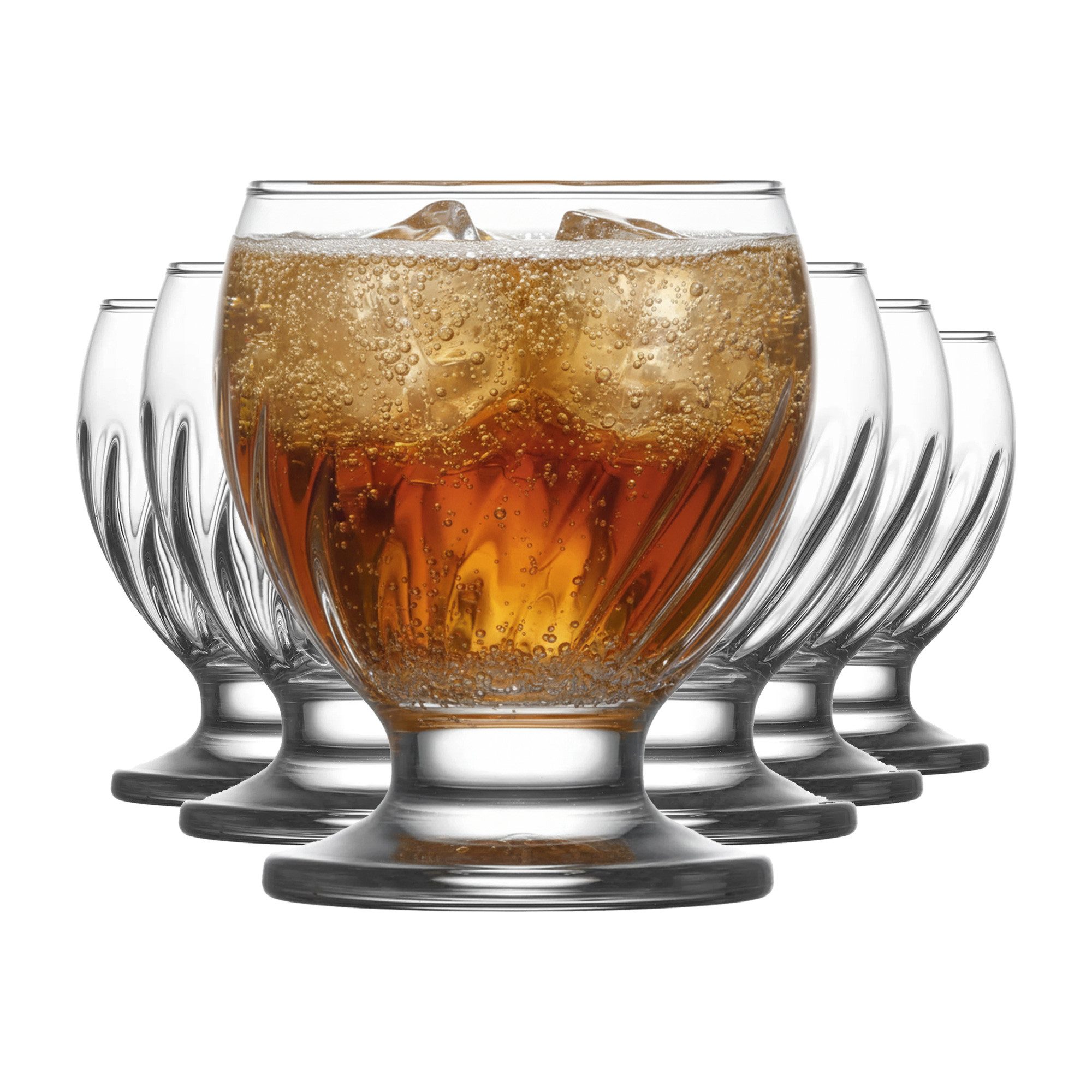 LAV Gläser-Set Nectar Softdrinkglas, 6-tlg., Glas, 6er Set, 210ml, ideal für Softdrinks, Wasser, Säfte