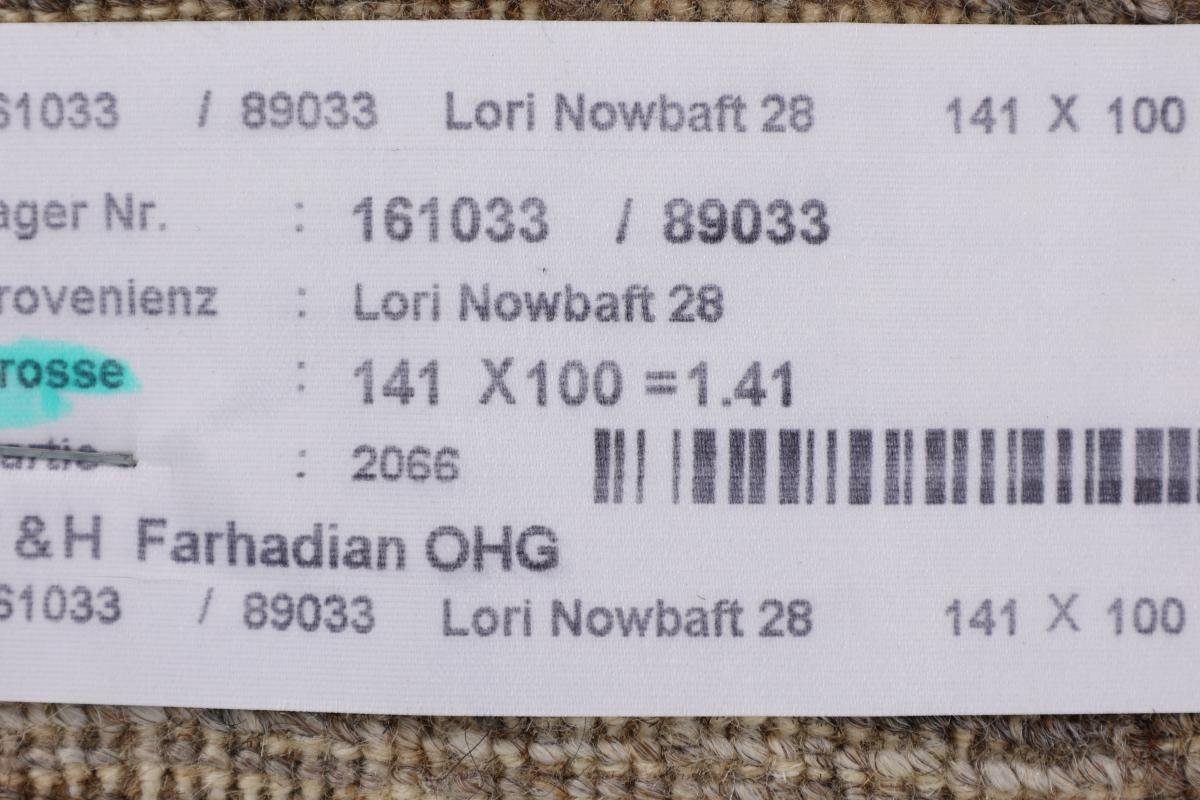 Perser Loribaft Nowbaft rechteckig, Moderner, Handgeknüpfter mm 12 Nain Trading, Gabbeh Orientteppich Höhe: 99x140