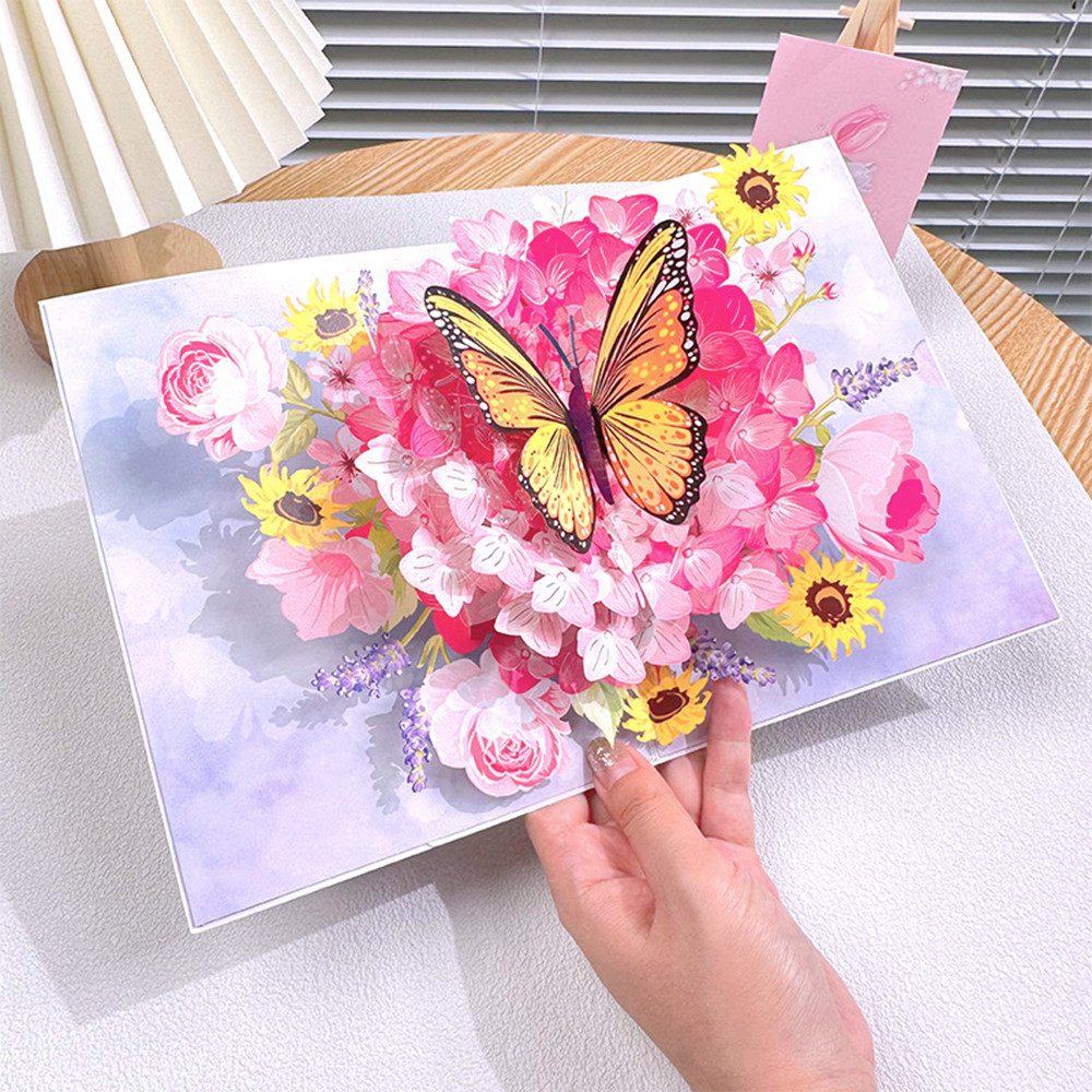 Bomiclss Grußkarten Muttertagskarte,Papier Muttertag,3D Pop Up Grußkarte für Mama