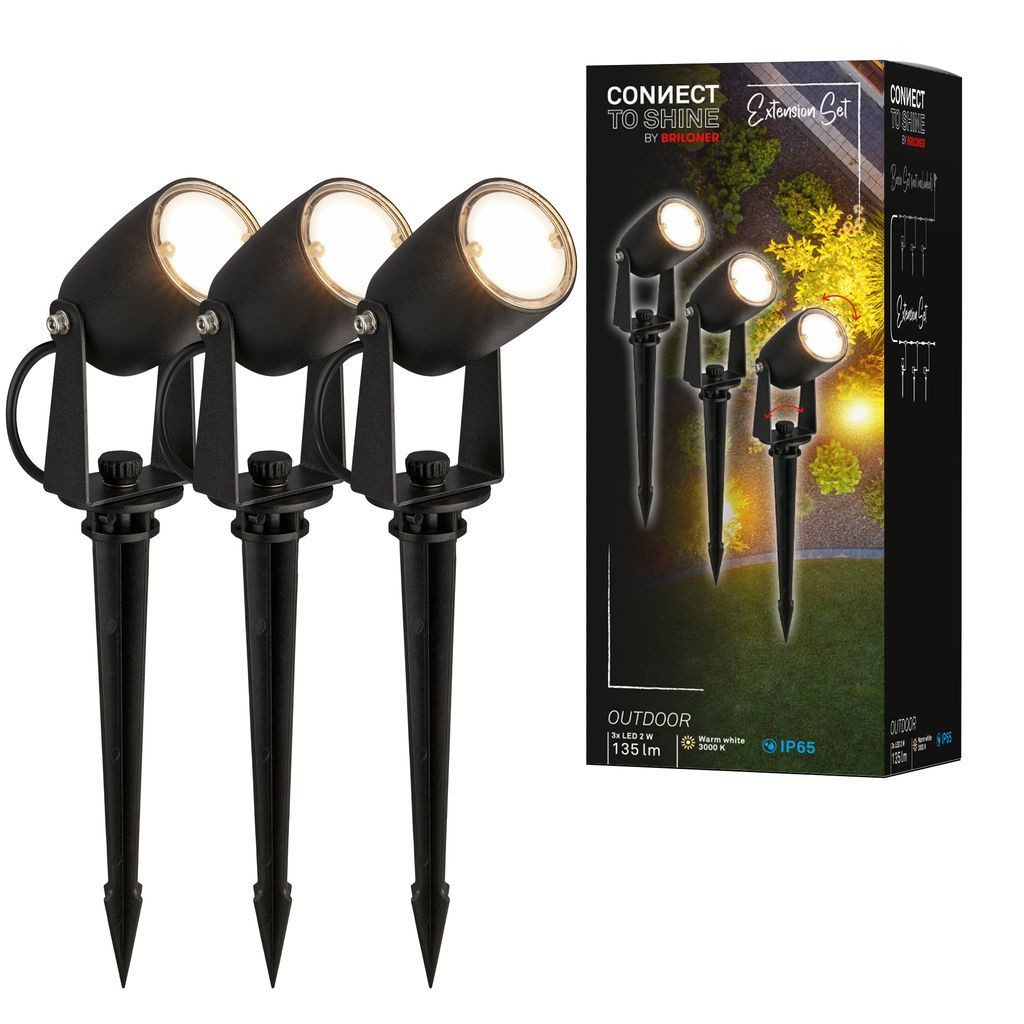 Briloner Leuchten Gartenstrahler 3928035, LED fest integriert, 2700K - Extra-Warmweiß