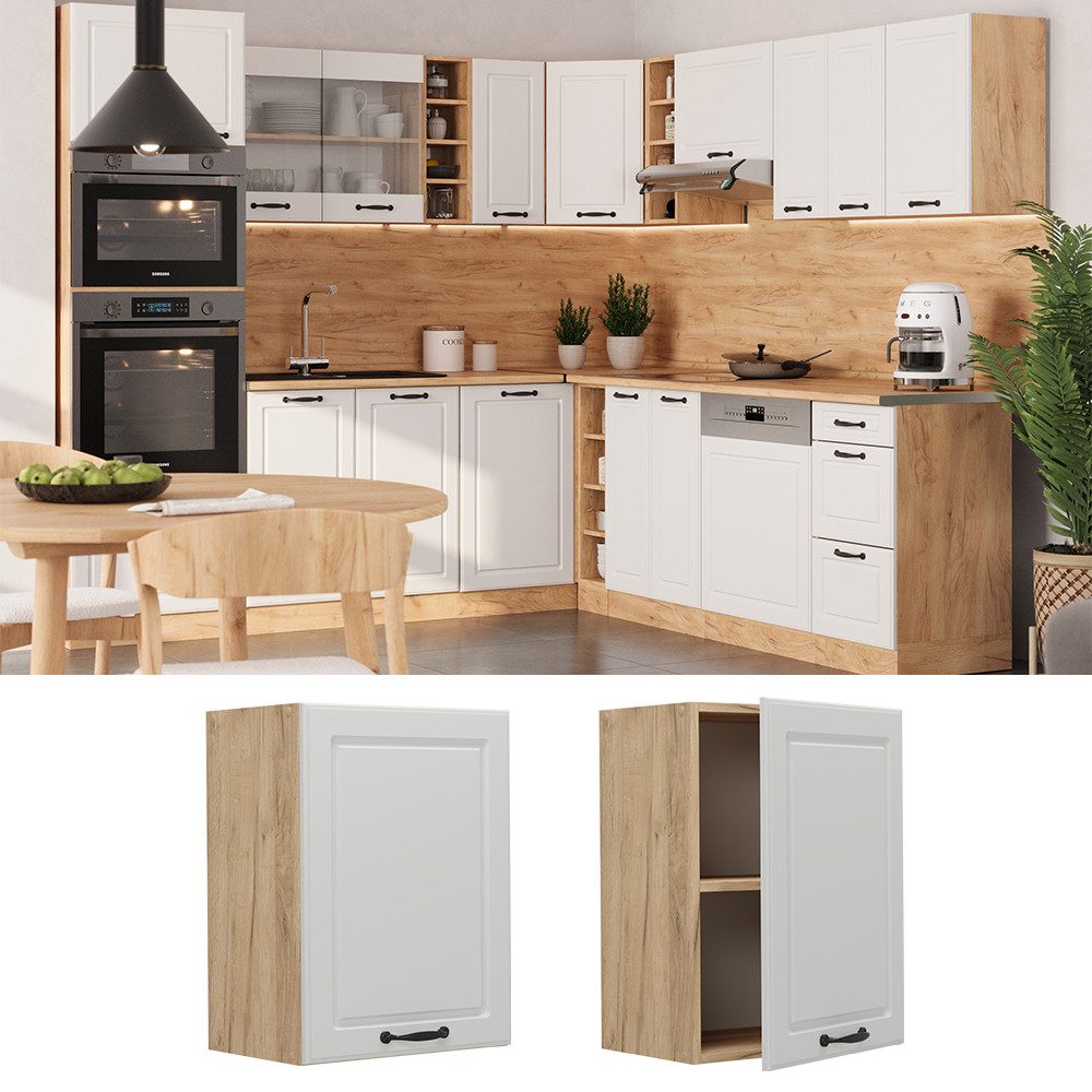 Vicco Hängeschrank R-Line, Weiß Landhaus/Goldkraft Eiche, günstig online kaufen