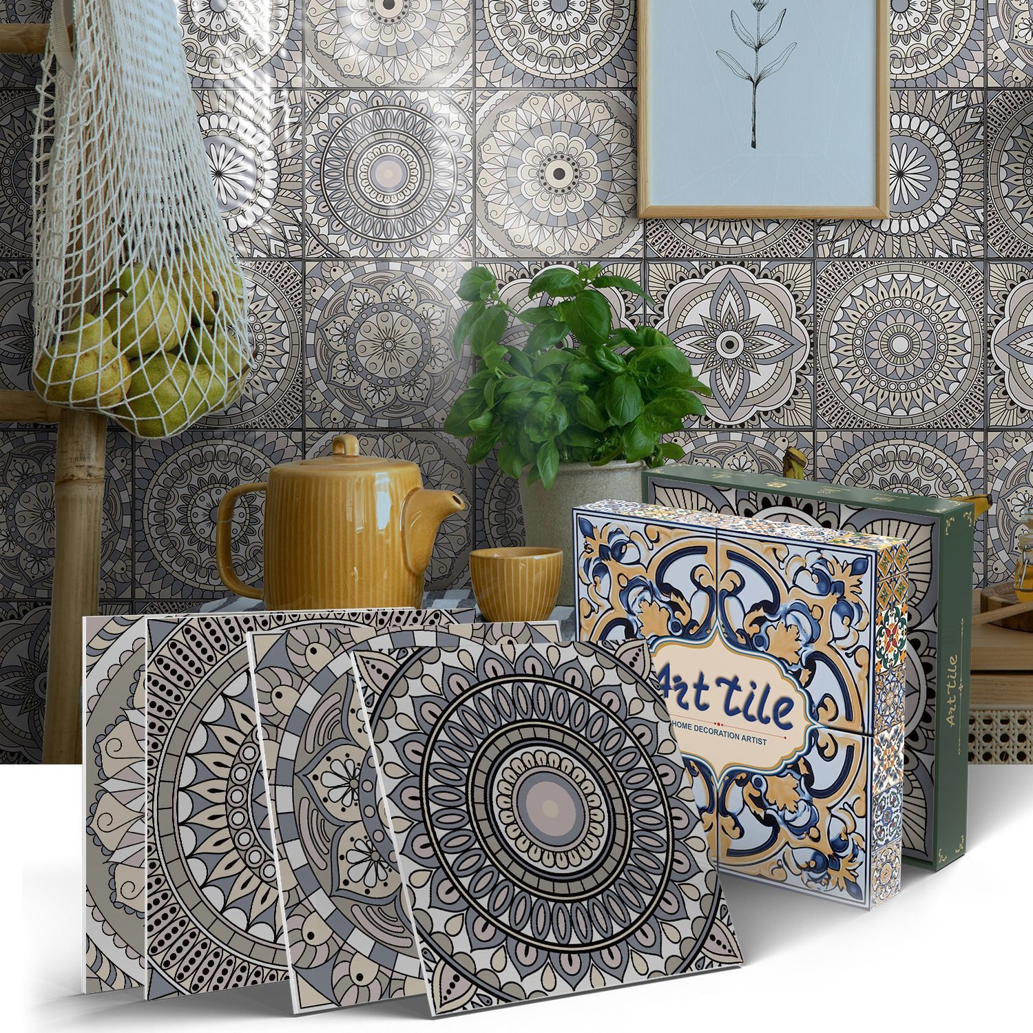 Coonoor Fliesenaufkleber Wasserfeste 3D-Wandaufkleber, Küchenfliesenaufkleb günstig online kaufen