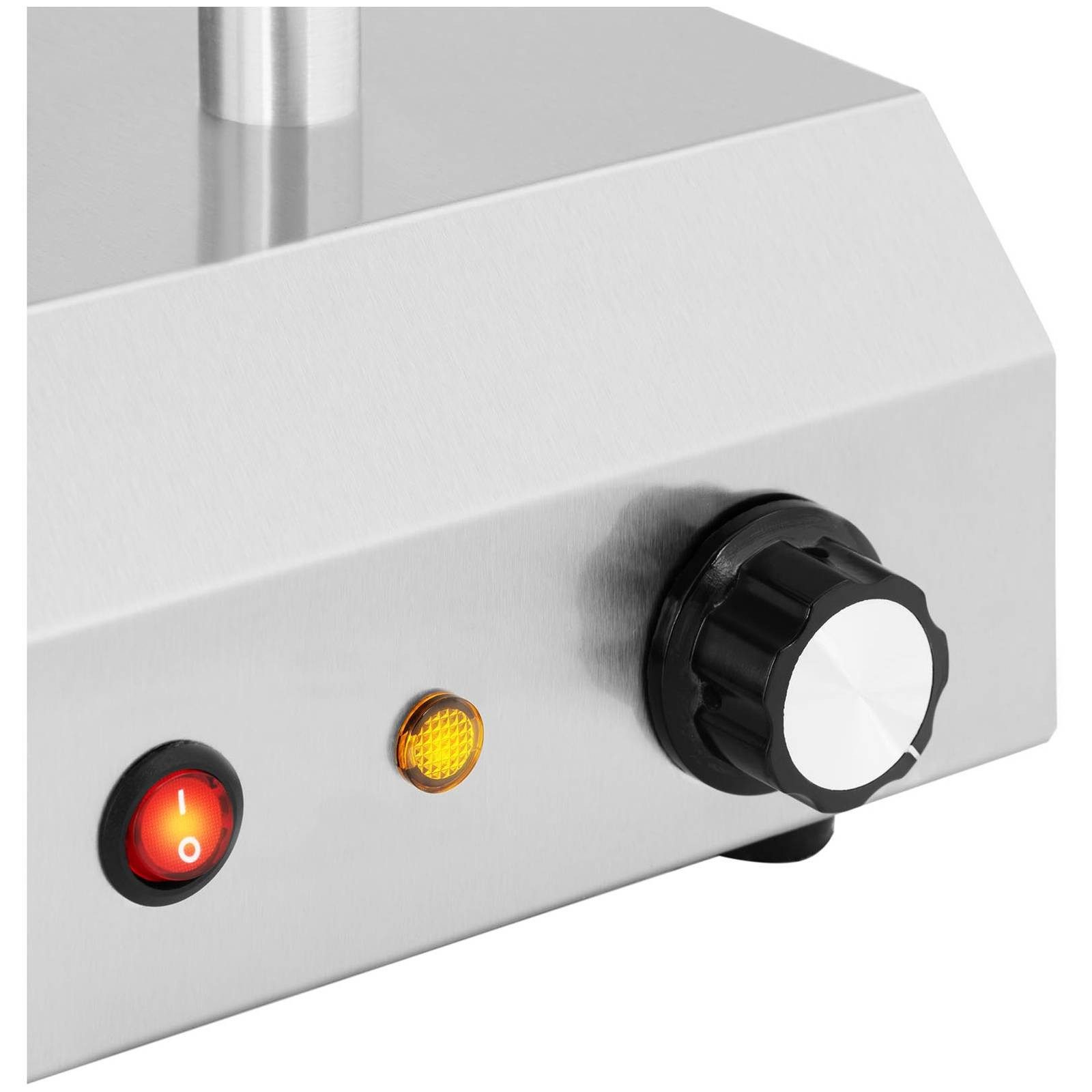 Royal Catering Hotdog-Maker Hot Dog Maschine 2 Spieße Funfood Stahl Steamer, 422 W