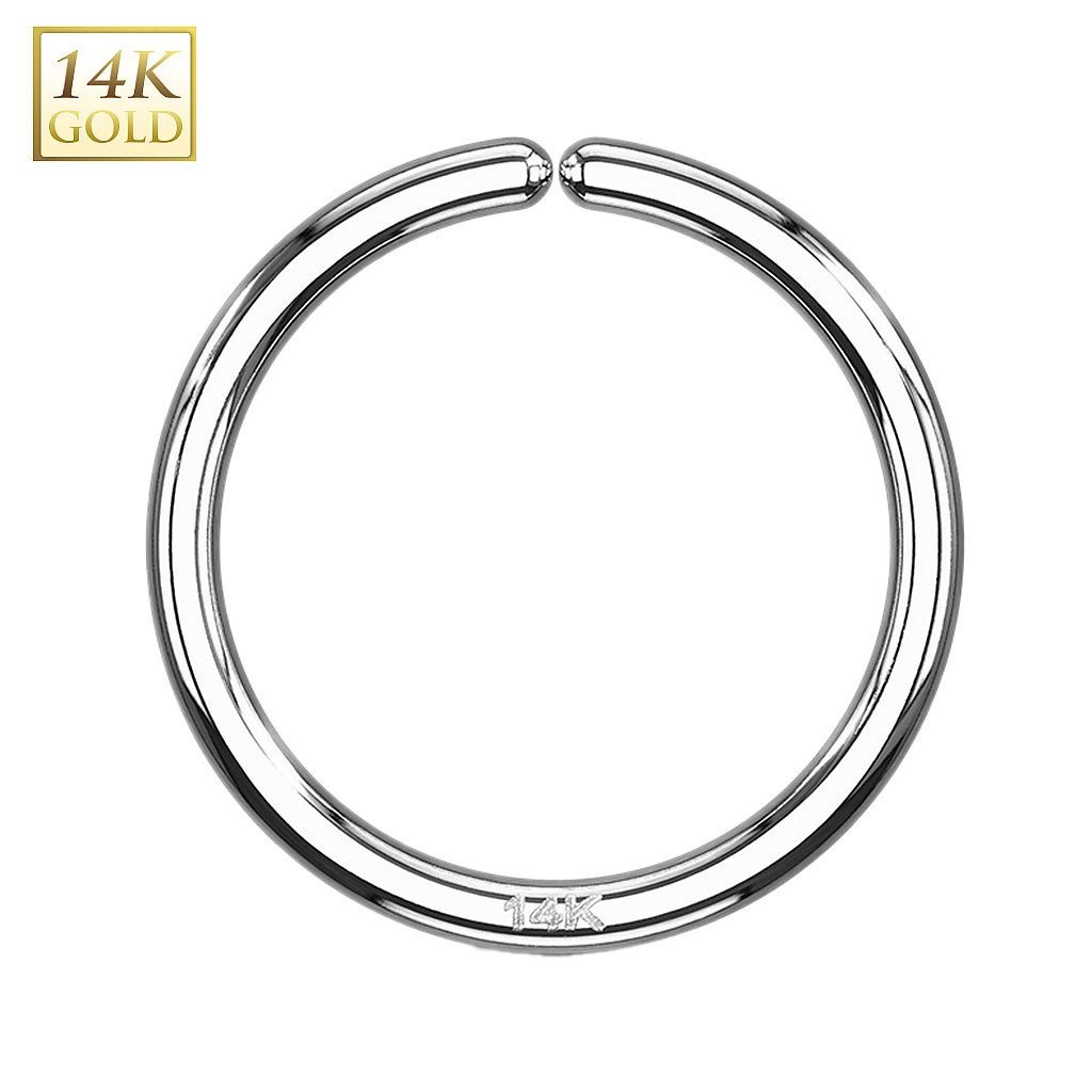 Taffstyle Nasenpiercing 14K Echt Gold Tragus Septum Ohr Piercing Ring Weißg günstig online kaufen