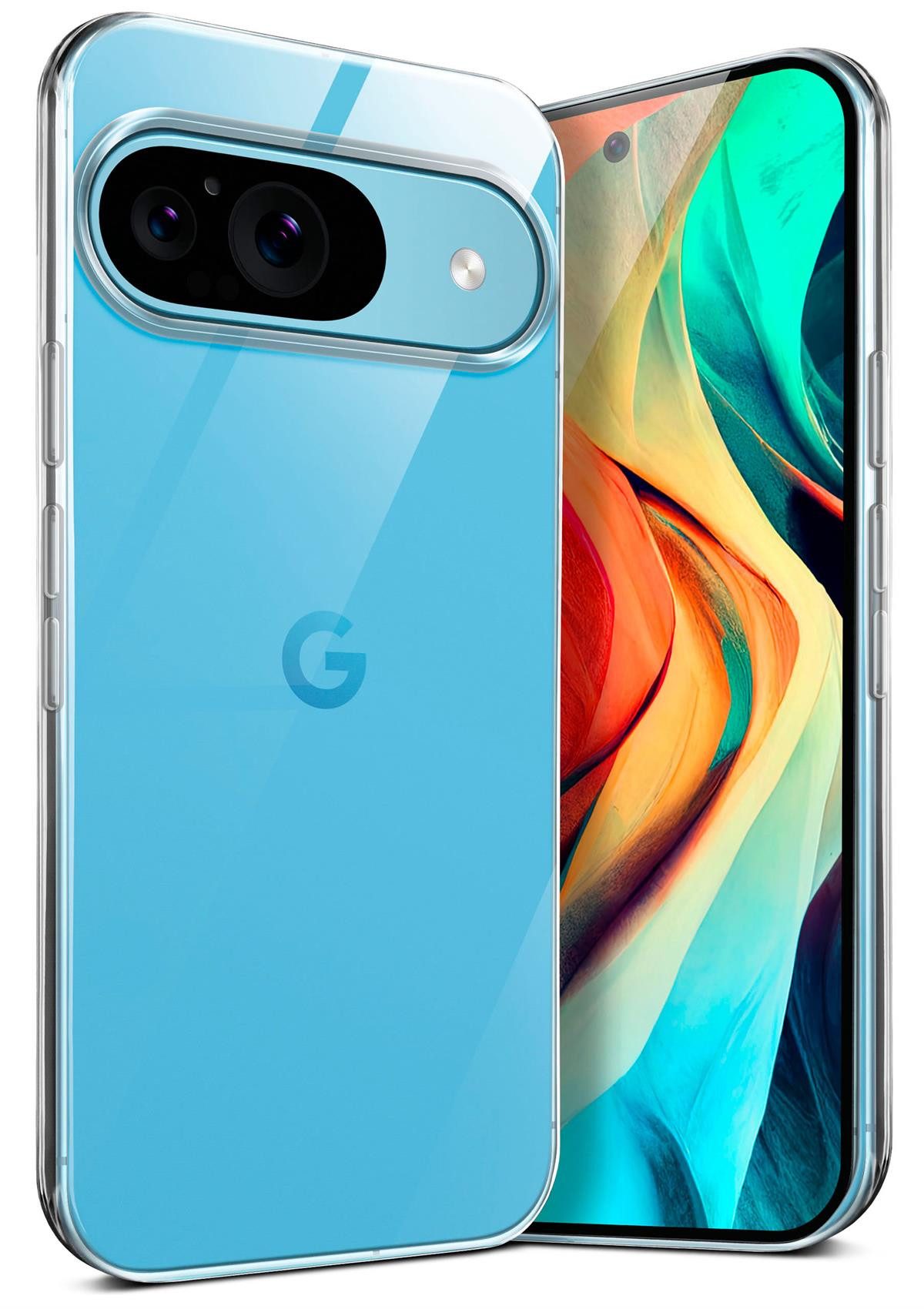 moex Handyhülle moex® Aero Case für Google Pixel 9, Hülle Silikon durchsichtig, Clear Schutzhülle Transparent Silikonhülle