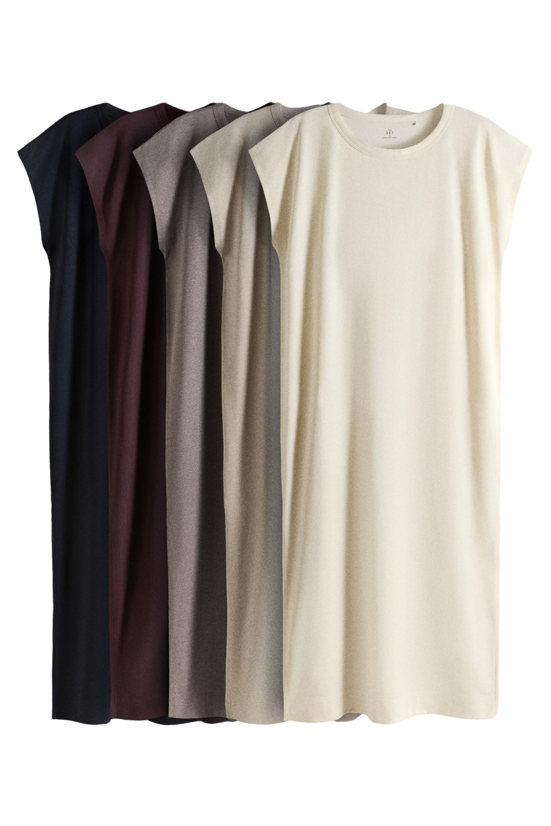 The Set Shirtkleid The Set Leichtes T-Shirt-Kleid, 5er-Pack (5-tlg)