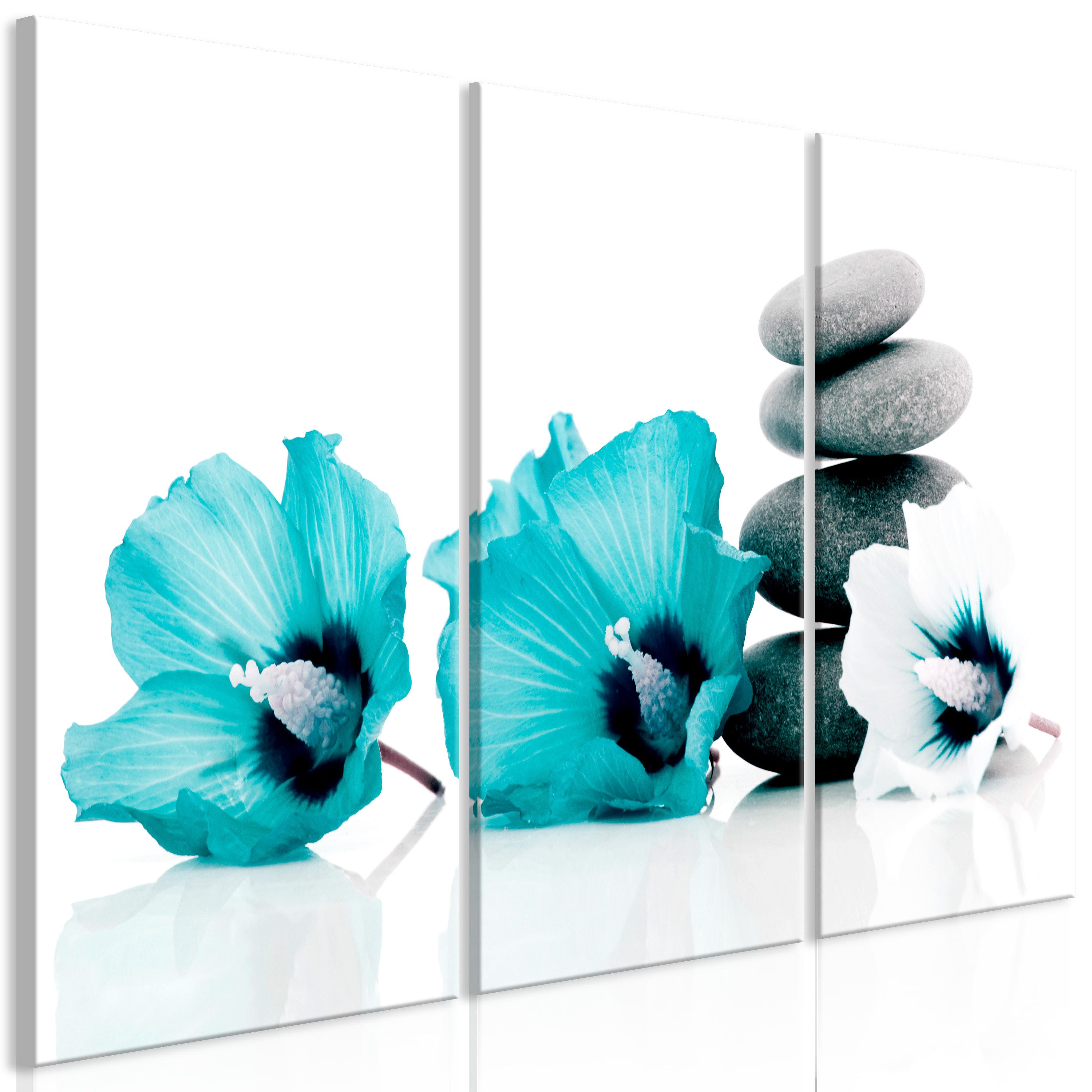 Artgeist Wandbild Calm Mallow (3 Parts) Turquoise