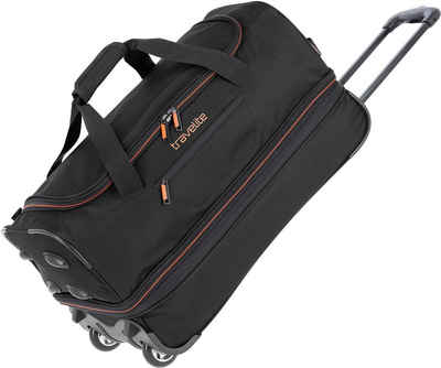 travelite Reisetasche Basics, 55 cm, Duffle Bag Sporttasche mit Trolleyfunktion und Volumenerweiterung